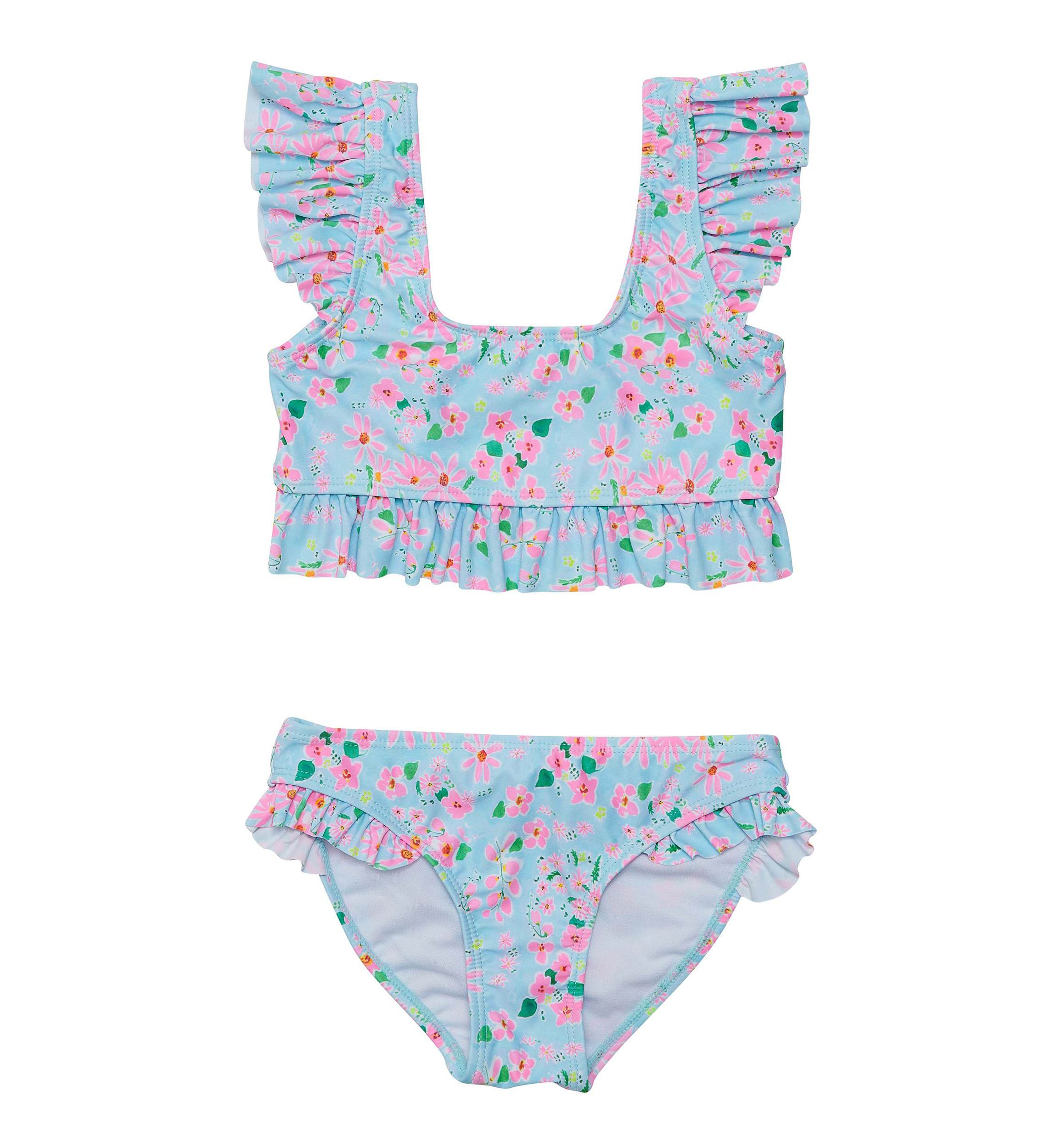Daisy Chain Frilled Crop Bikini