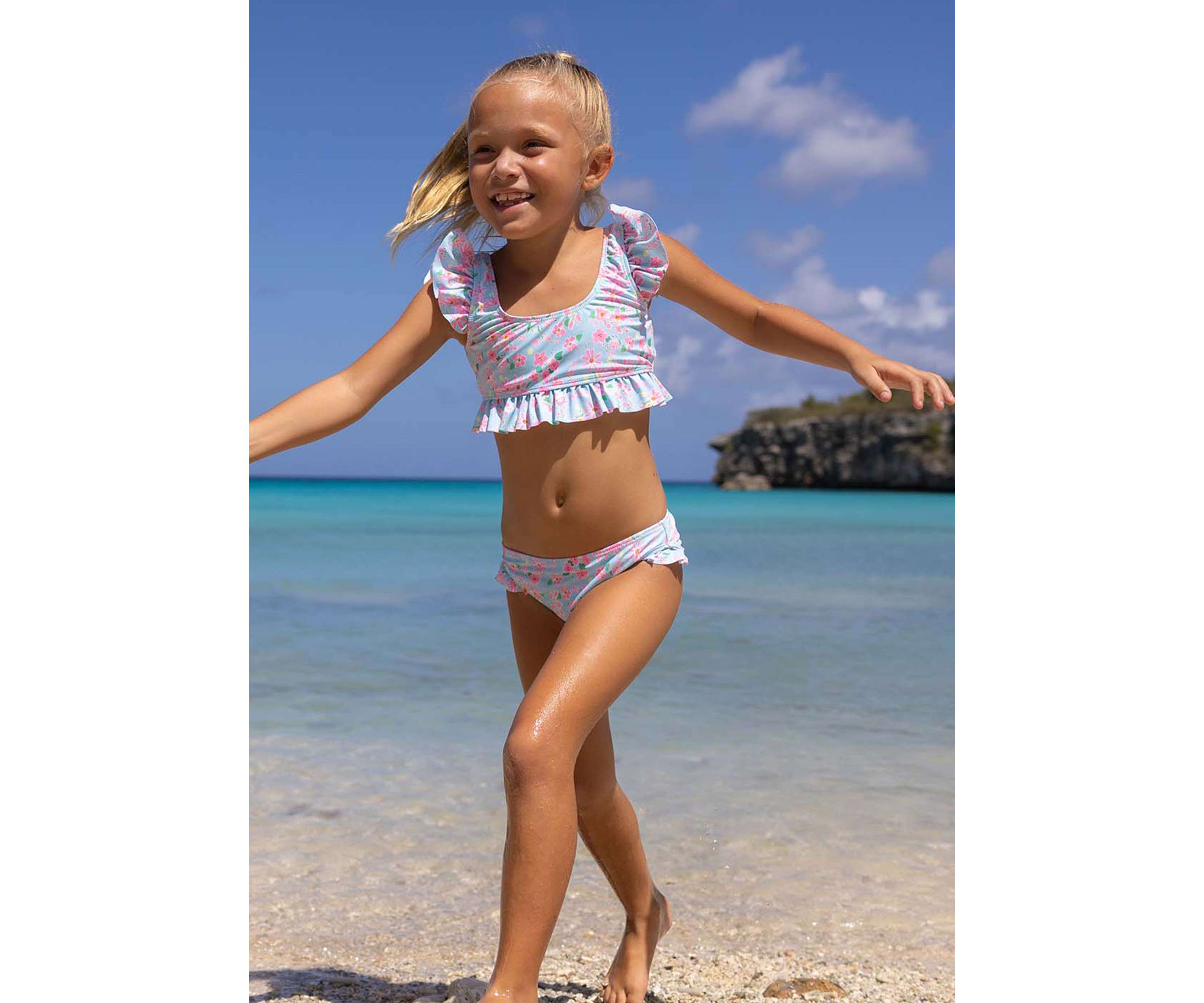 Daisy Chain Frilled Crop Bikini