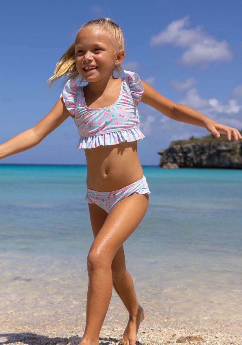 Daisy Chain Frilled Crop Bikini