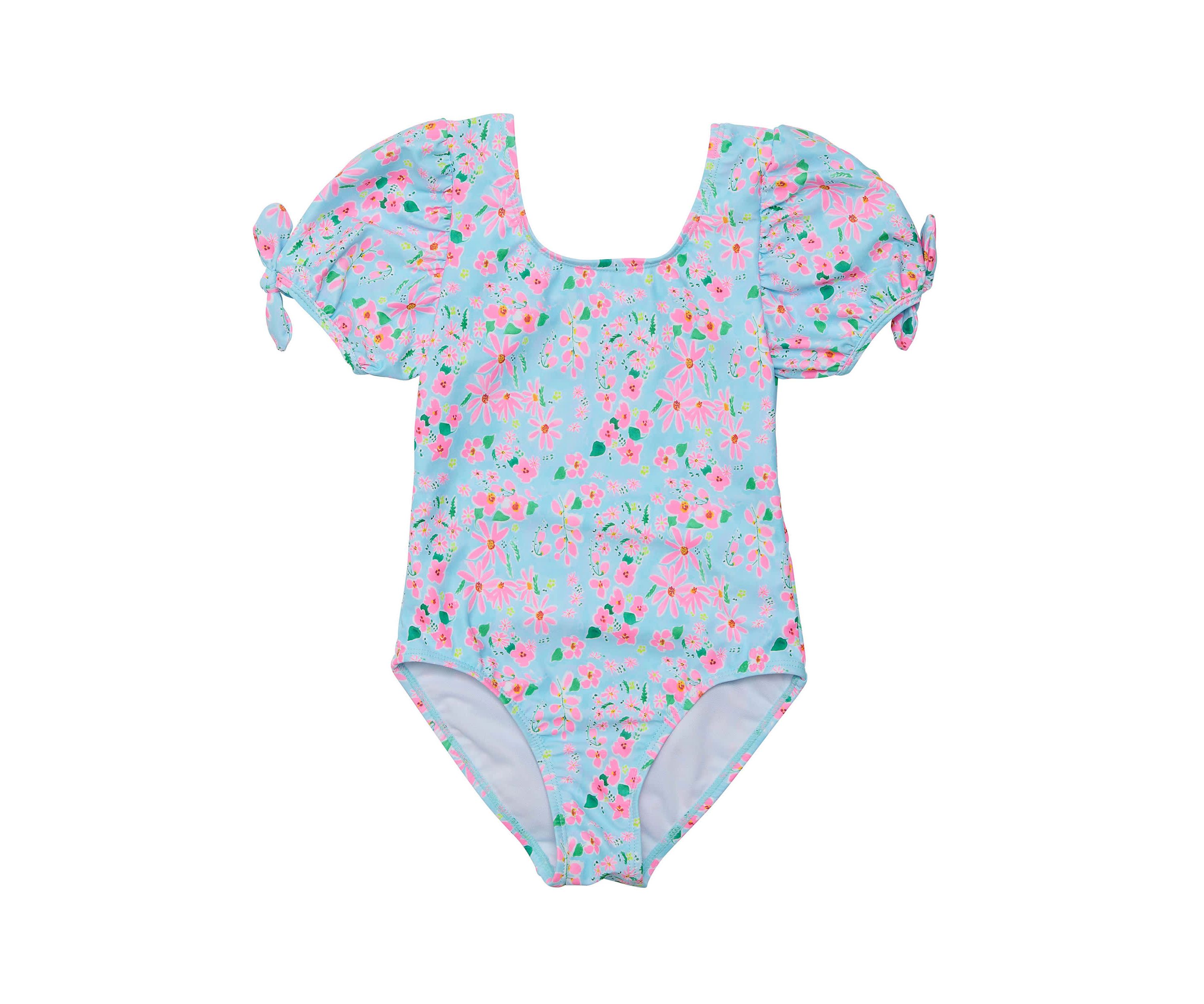 Daisy Chain Puff Sleeve Surf Suit