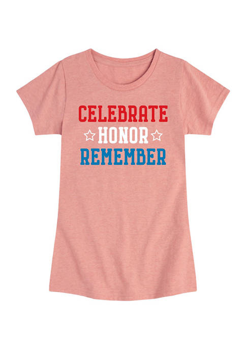 Instant Message Girls 7-16 Celebrate Honor Graphic T-Shirt