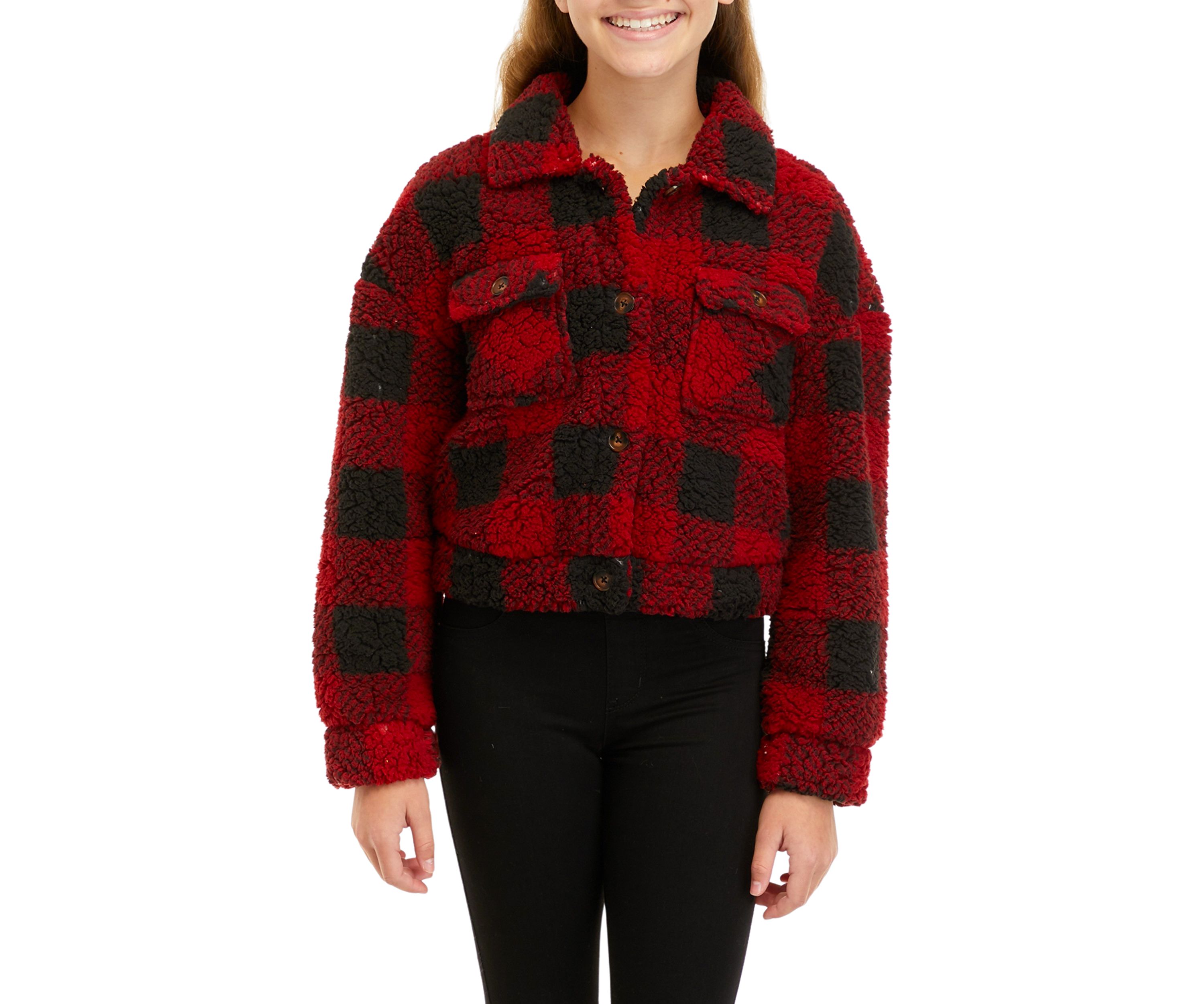 Girls 7-16 Buffalo Plaid Shacket