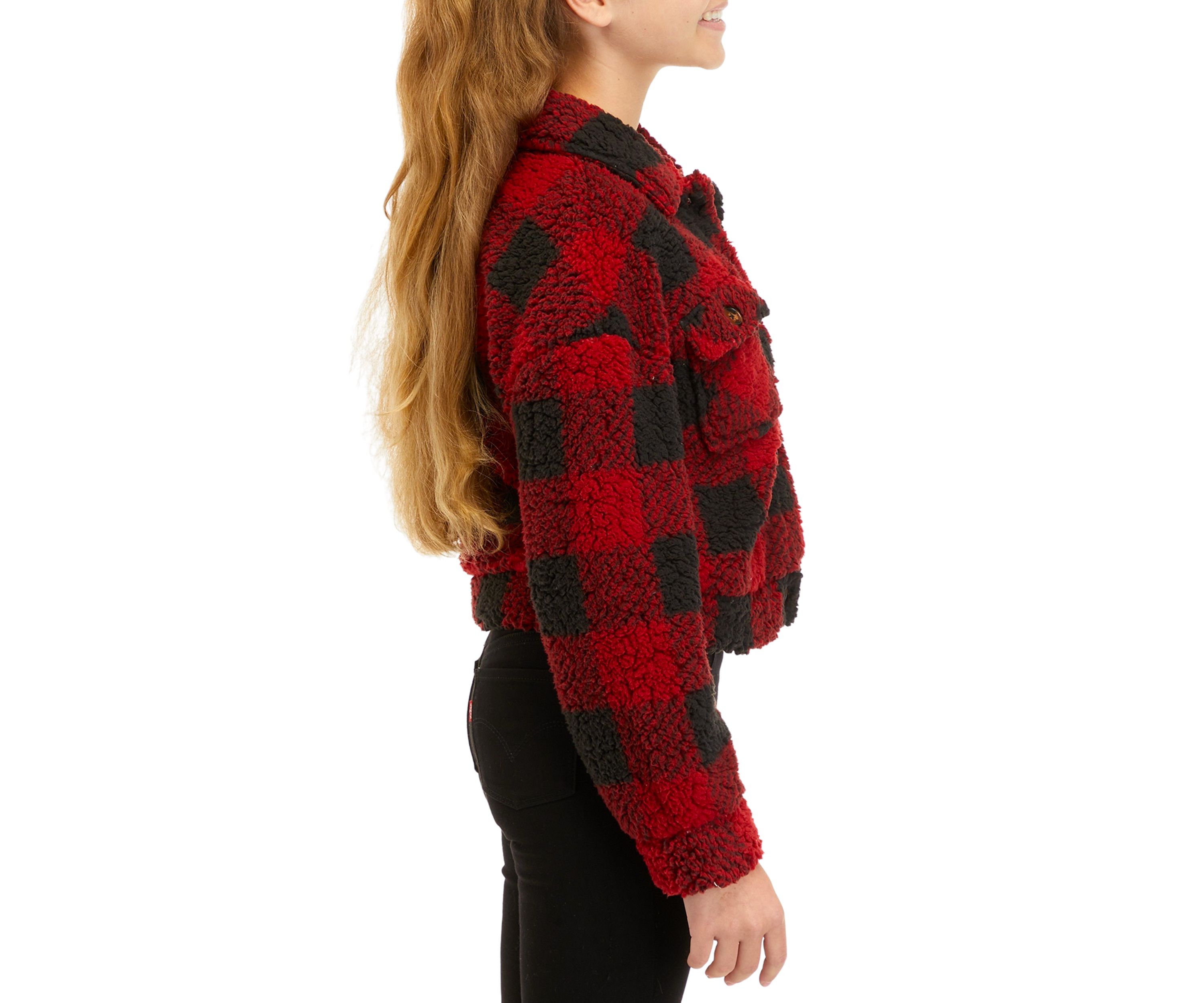 Girls 7-16 Buffalo Plaid Shacket
