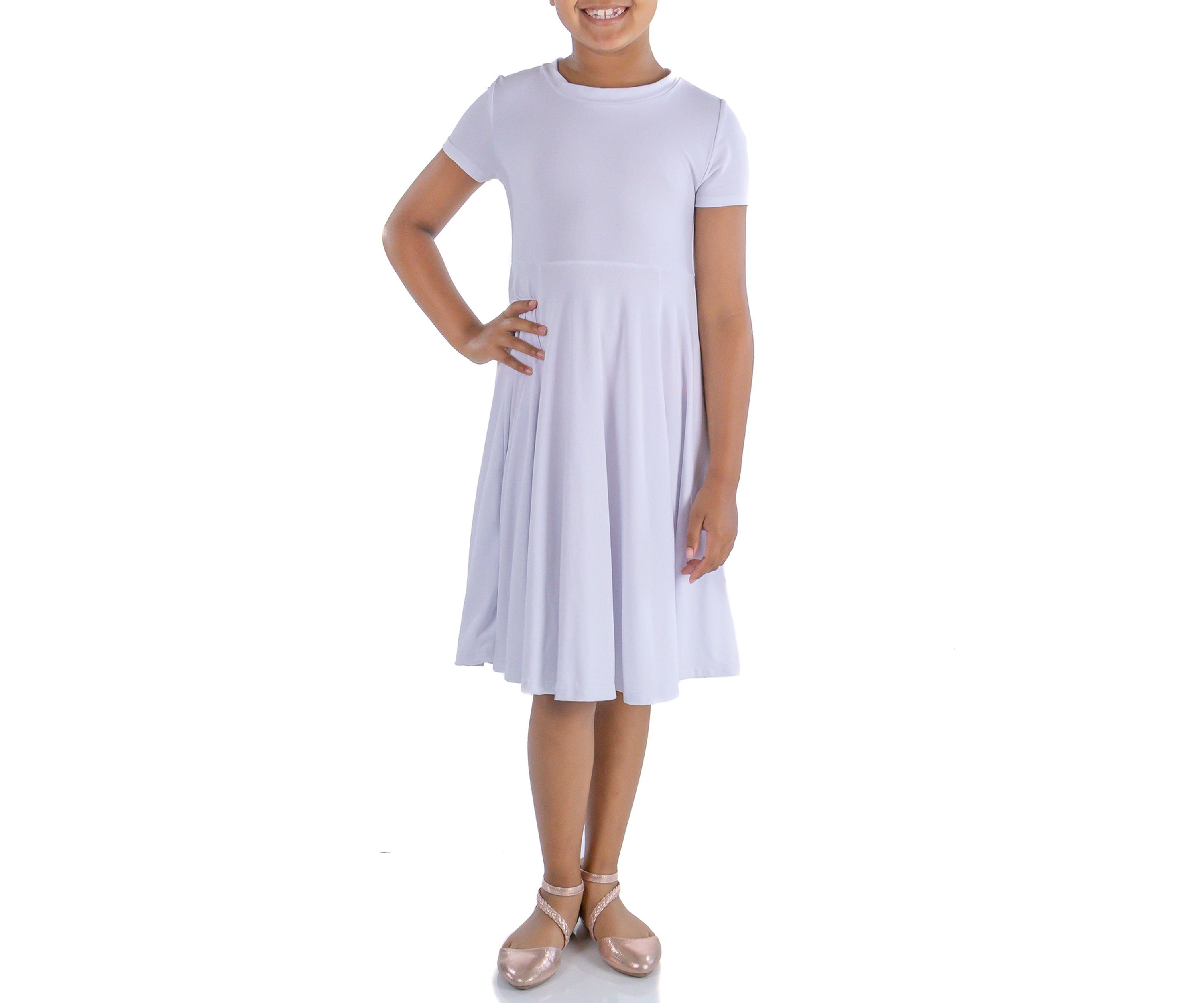 Girls Flowy Short Sleeve Dress