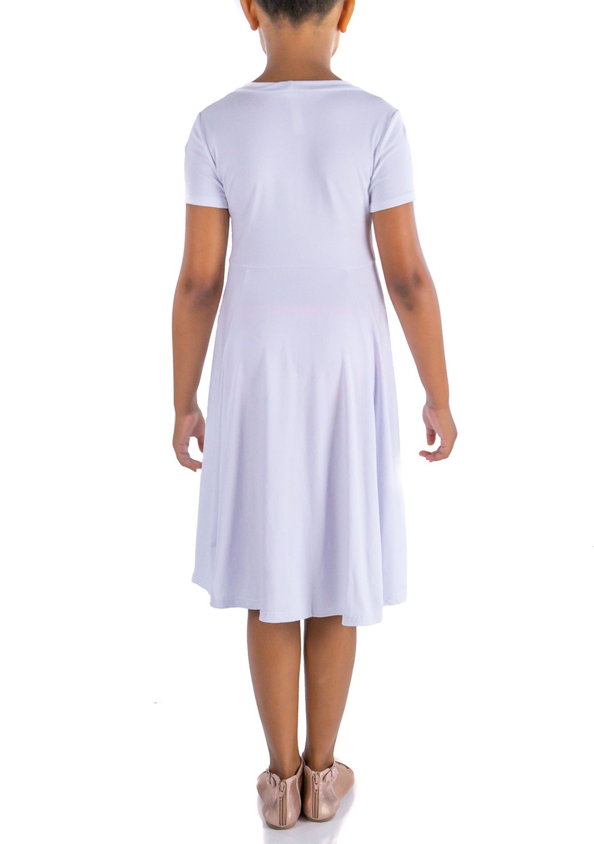 Girls Flowy Short Sleeve Dress