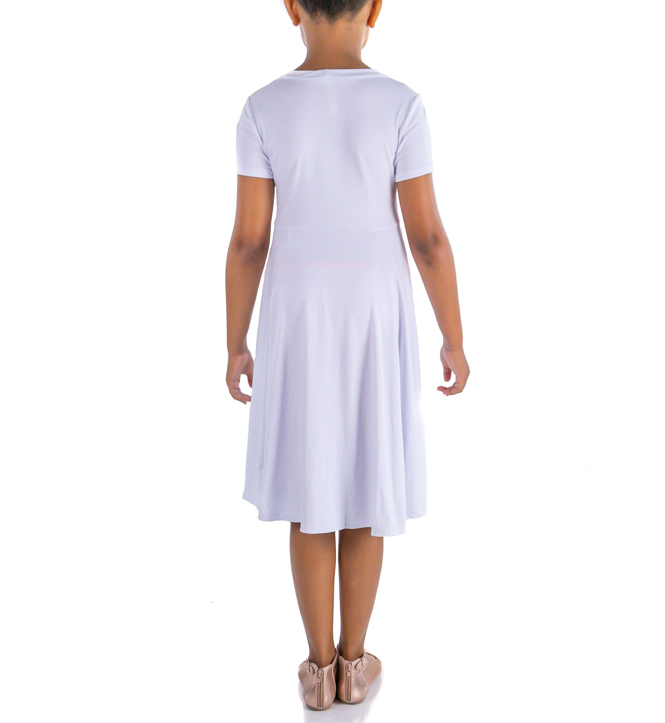 Girls Flowy Short Sleeve Dress