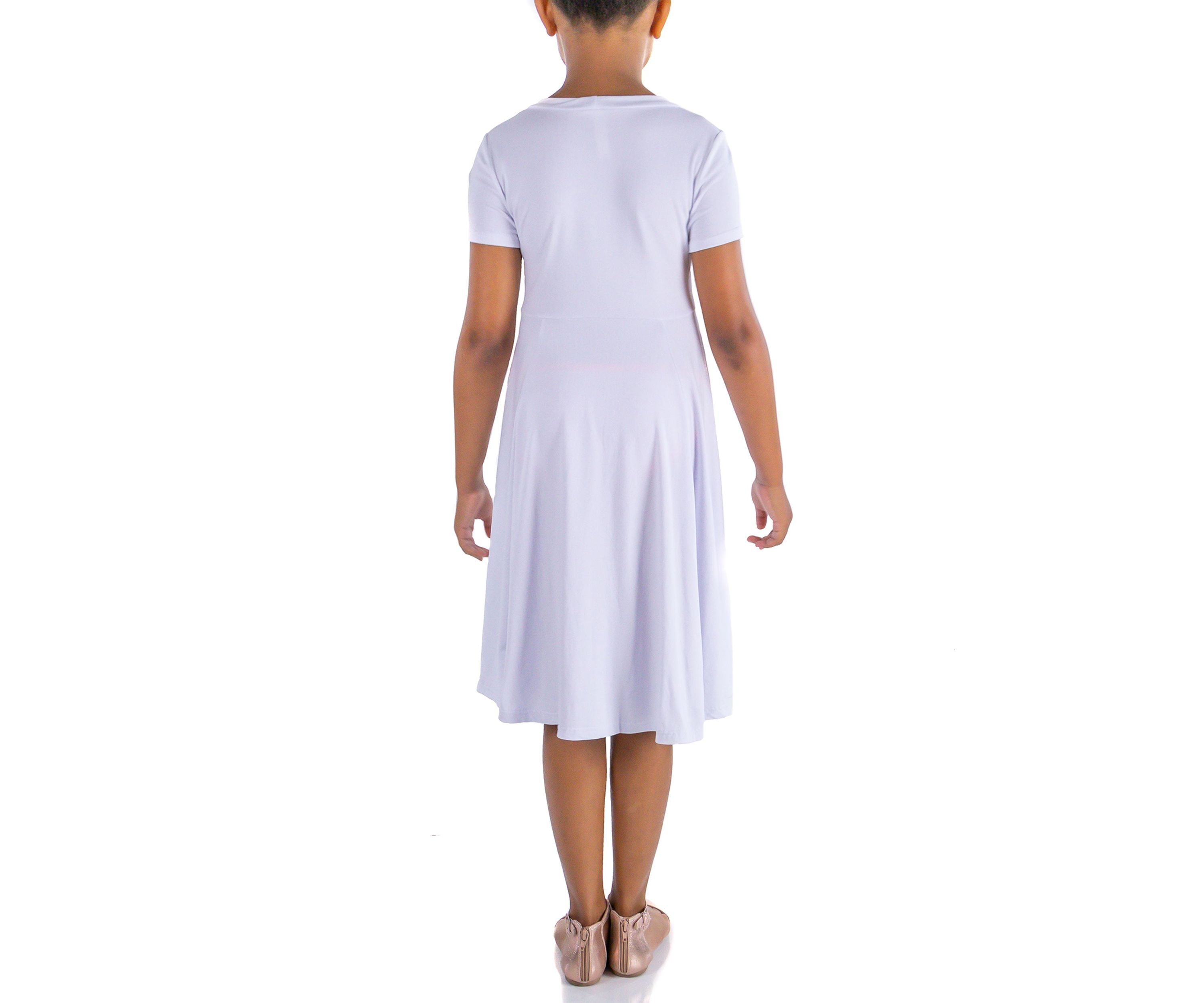 Girls Flowy Short Sleeve Dress