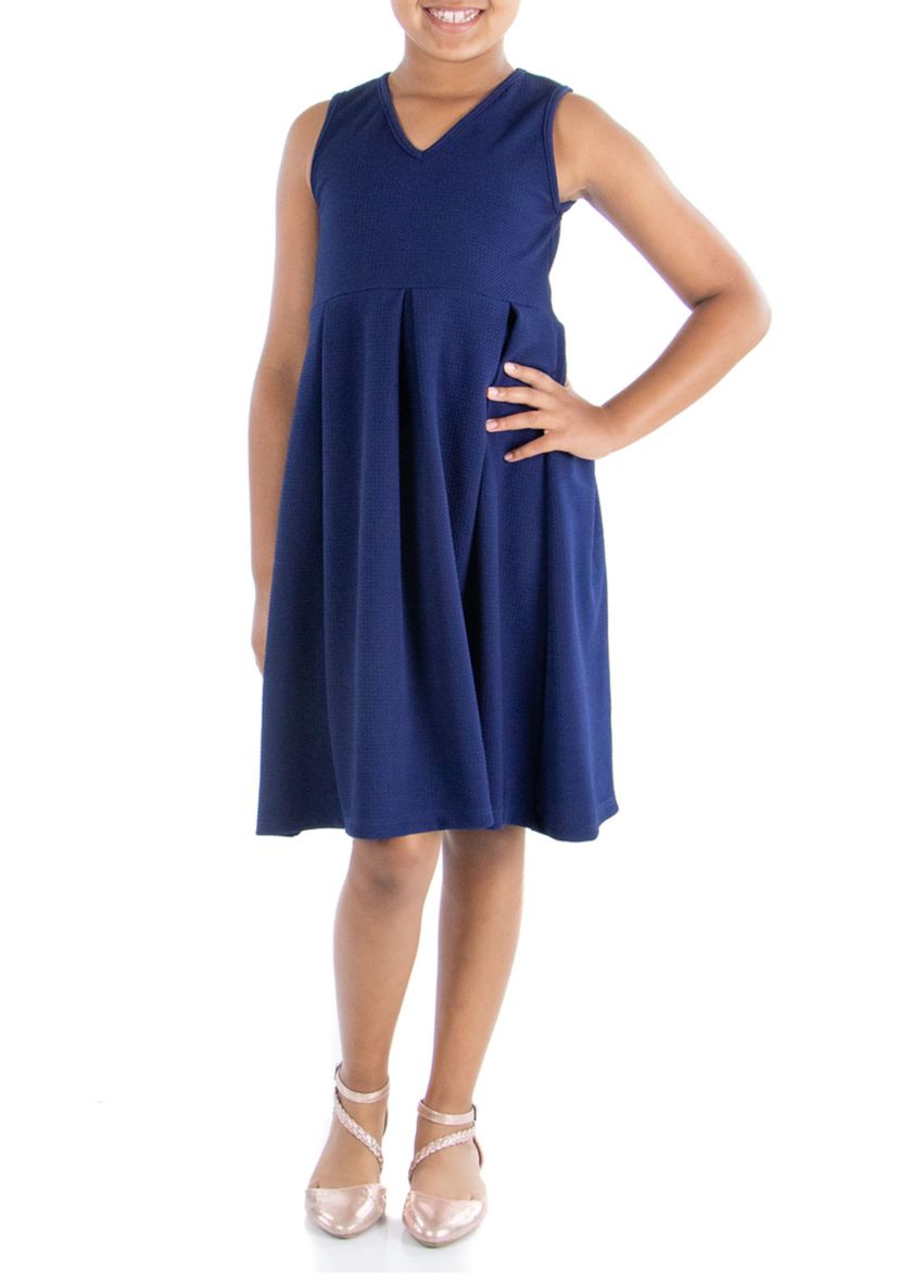 Girls Sleeveless Pleated Party Dress
