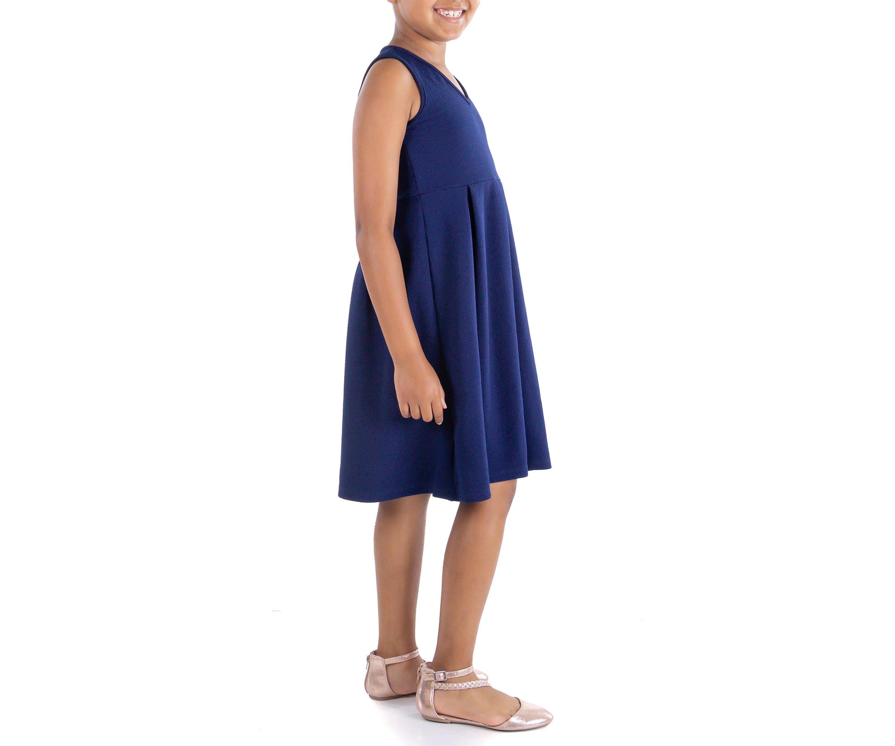 Girls Sleeveless Pleated Party Dress