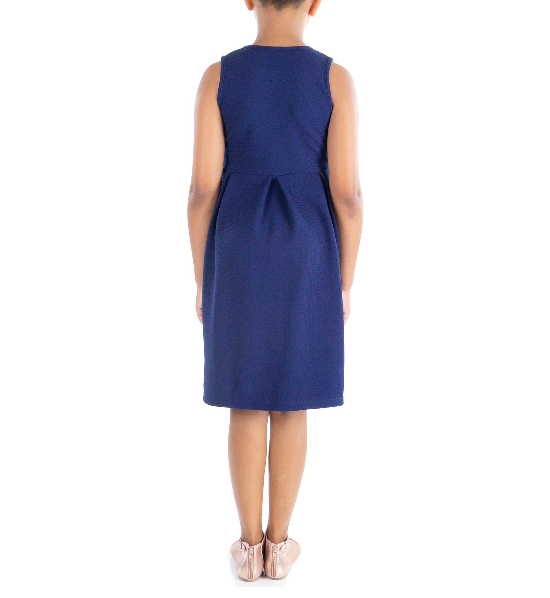 Girls Sleeveless Pleated Party Dress
