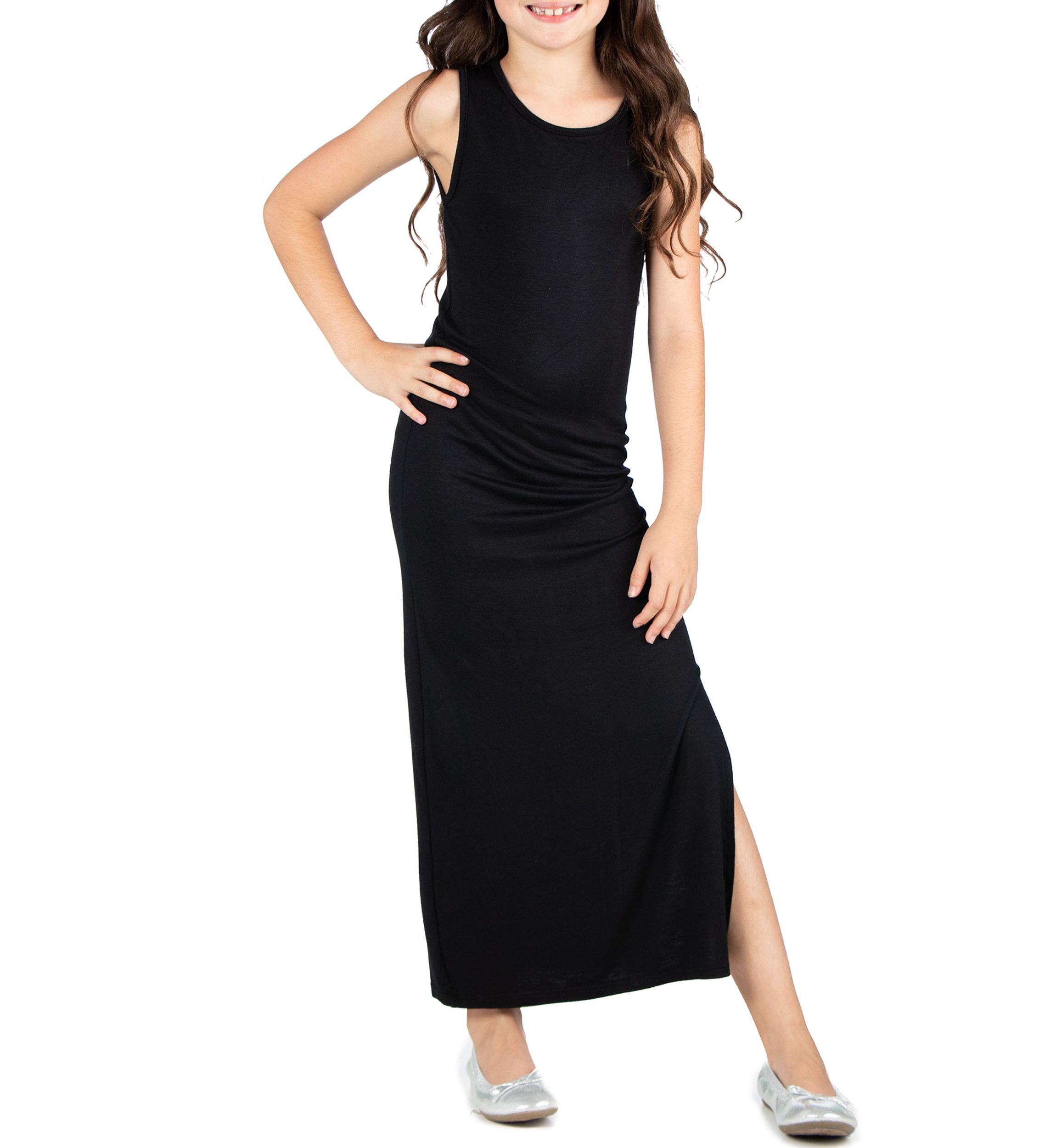 Girls Side Slit Maxi Dress