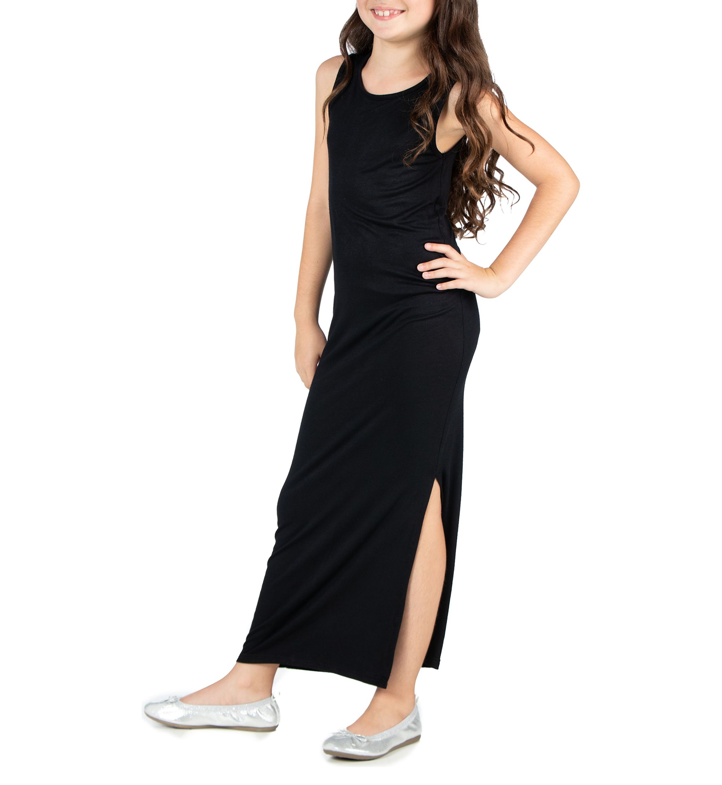 Girls Side Slit Maxi Dress