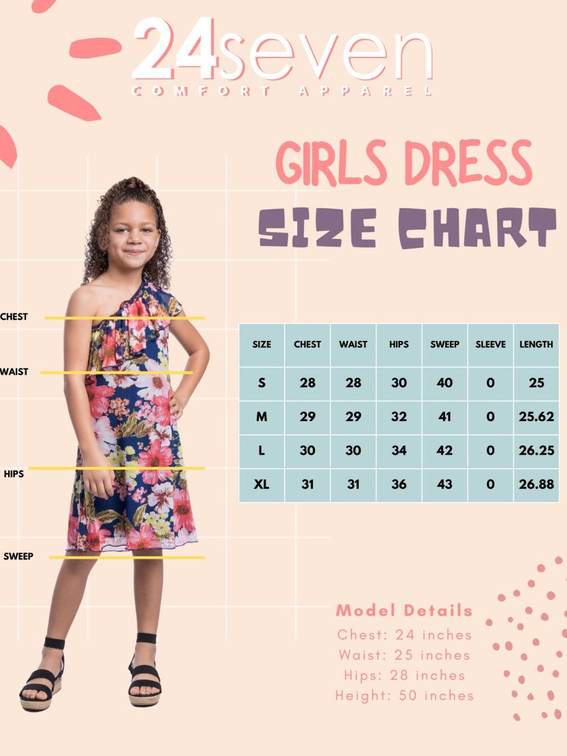 Girls Long Sleeve Side Slit Maxi Dress Solid Color