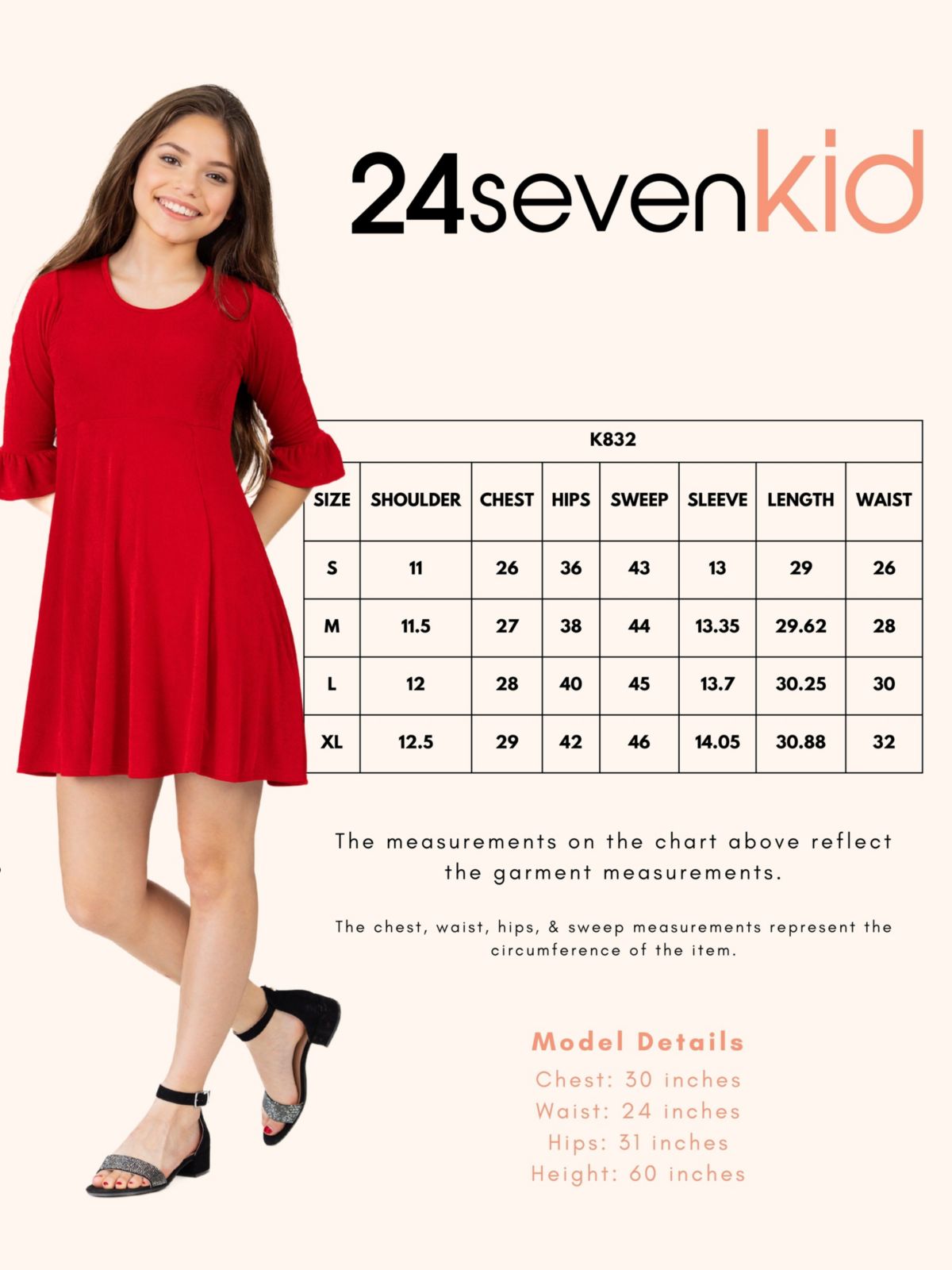 Girls Elbow Length Sleeve Fit and Flare Party Dress