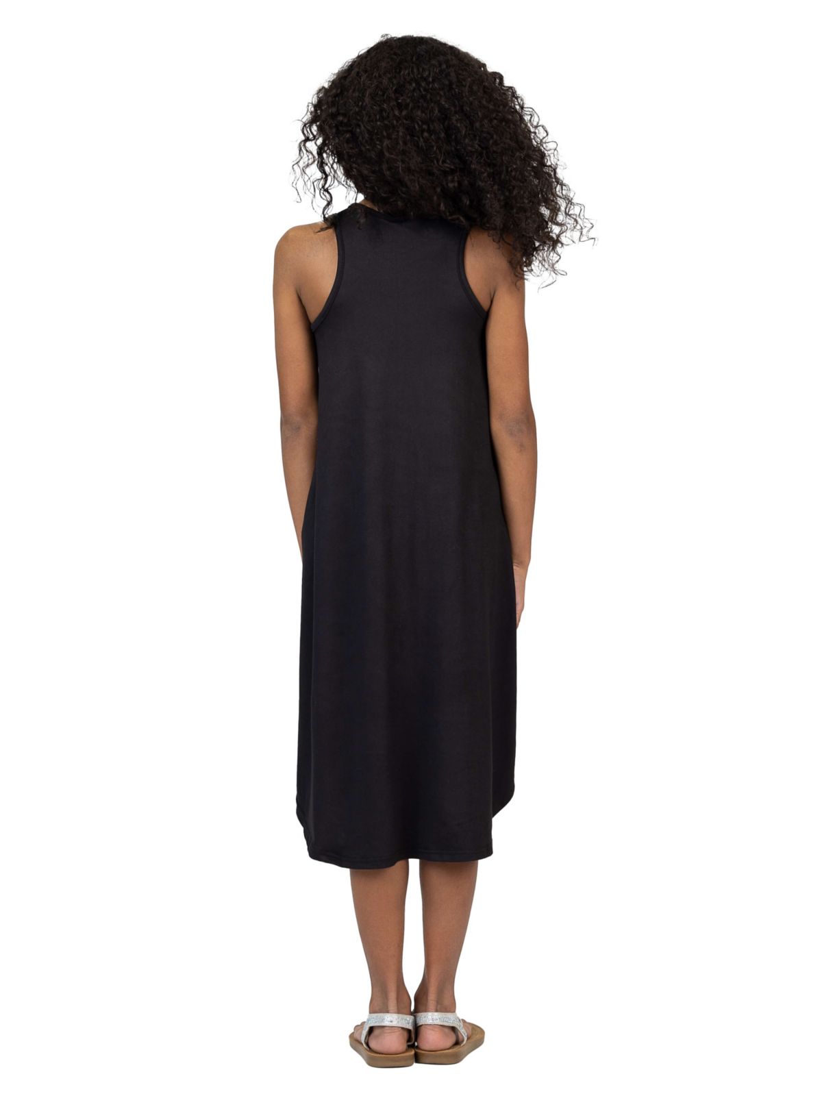 Girls High Low Sleeveless Pocket Dress