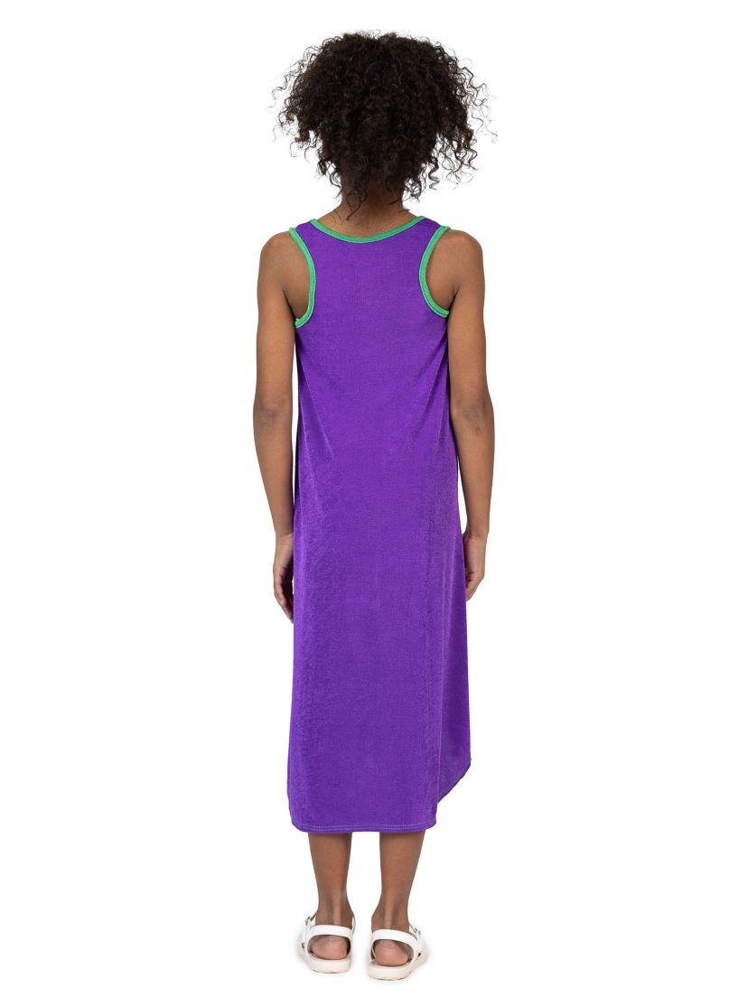 24seven Comfort Apparel Girls Sleeveless Pocket Swing Dress