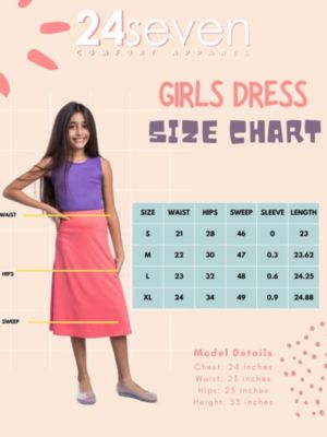Girls Casual Solid Color Elastic Waist A Line Skirt