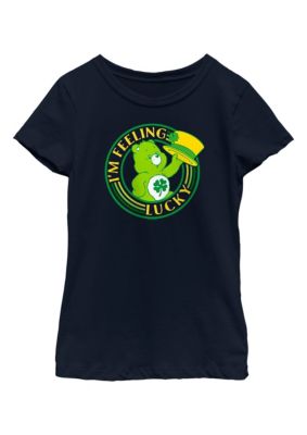 Care Bears Kids Feeling Lucky Graphic T-Shirt, Navy Blue, Large