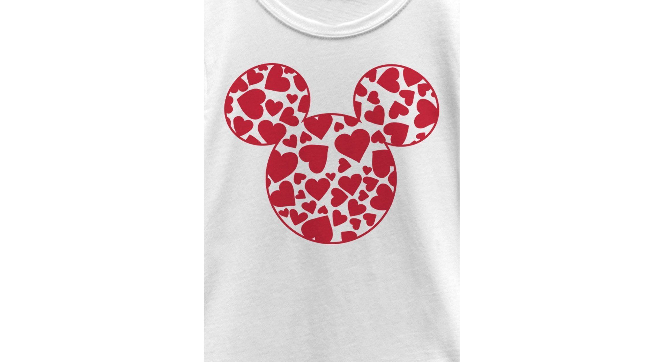 Mickey Hearts Fill Graphic T-Shirt