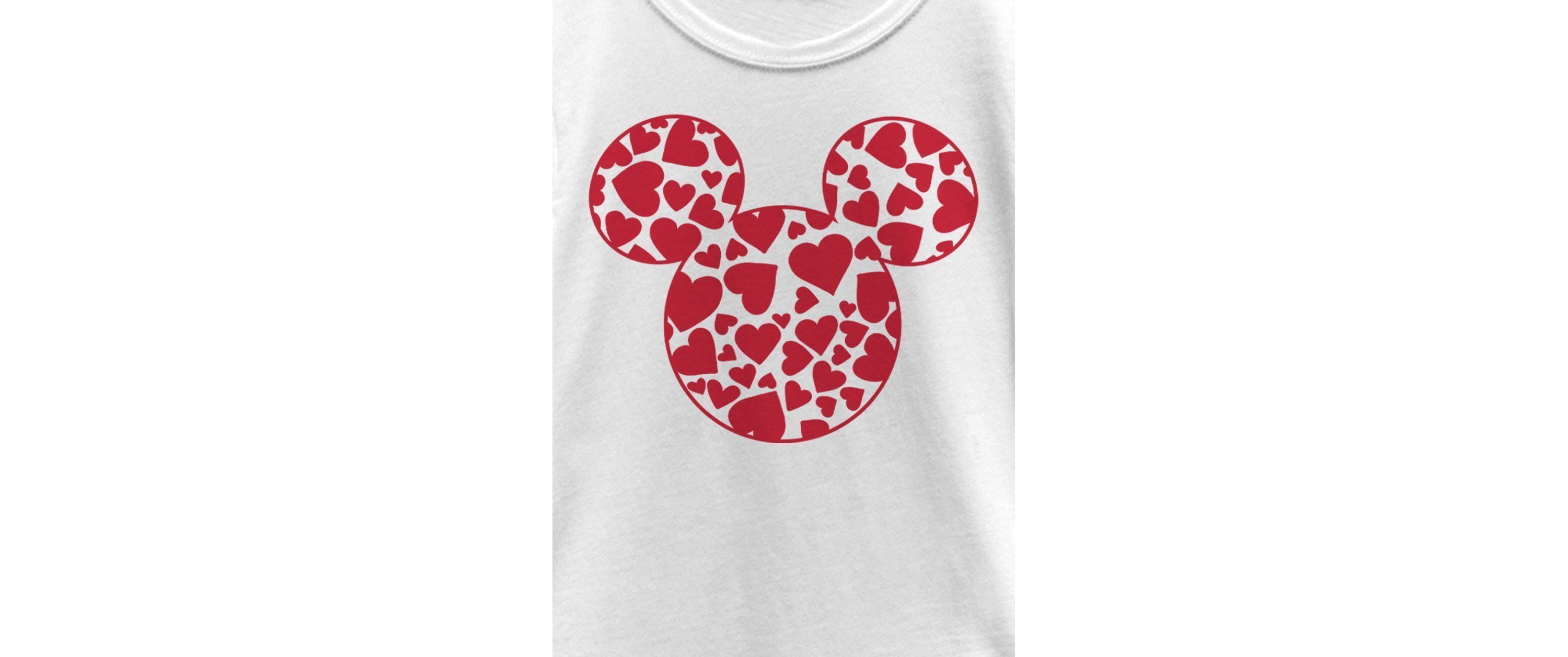 Mickey Hearts Fill Graphic T-Shirt