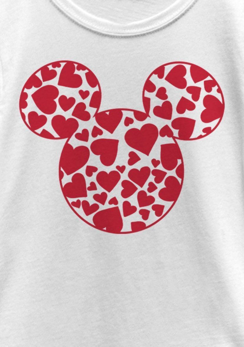 Mickey Hearts Fill Graphic T-Shirt