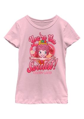 Candy Land Kids Sweetest Princess Graphic T-Shirt, Pink