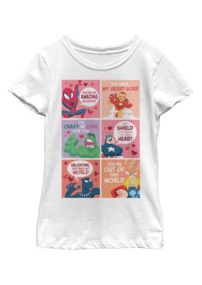 Marvel Kids Valentine Comic Graphic T-Shirt