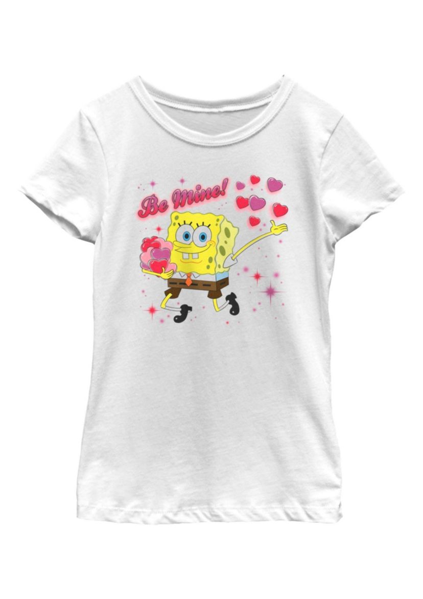 Spongebob Valentines Airbrush Graphic T-Shirt