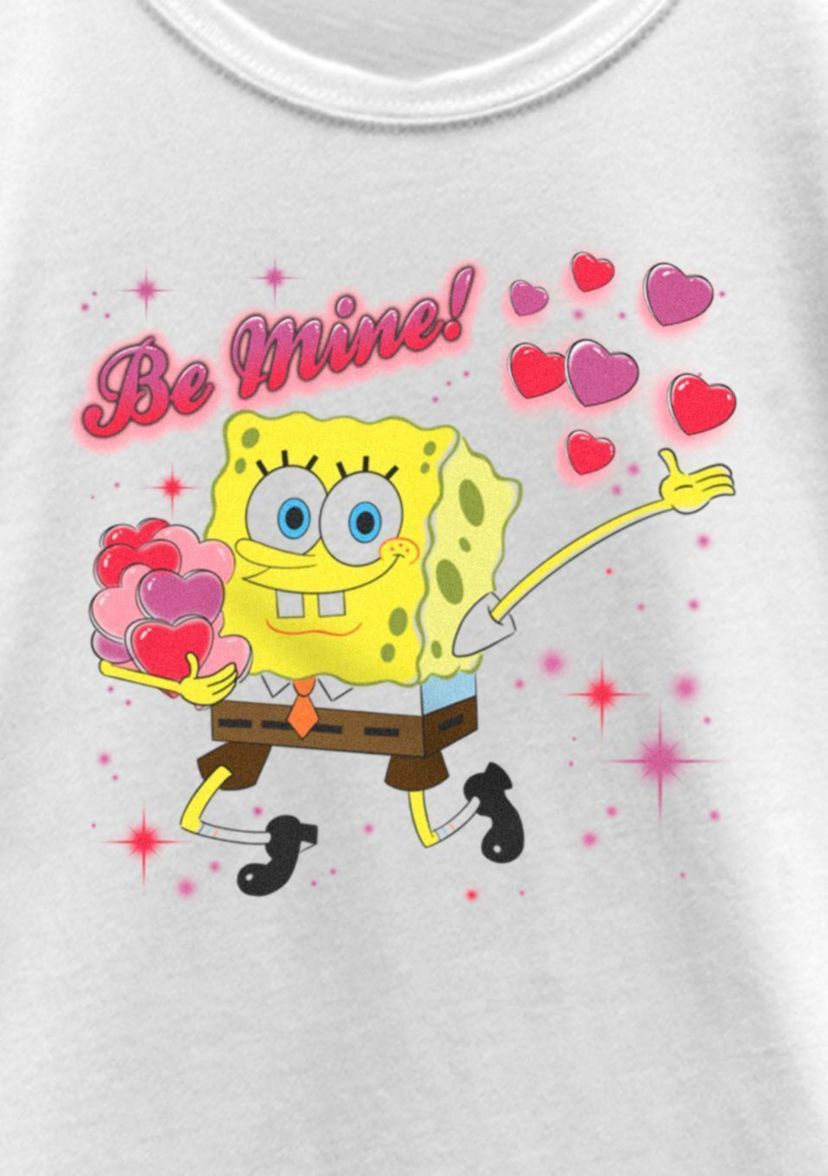 Spongebob Valentines Airbrush Graphic T-Shirt