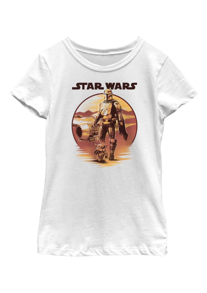 Sunset Mando Grogu Graphic T-Shirt