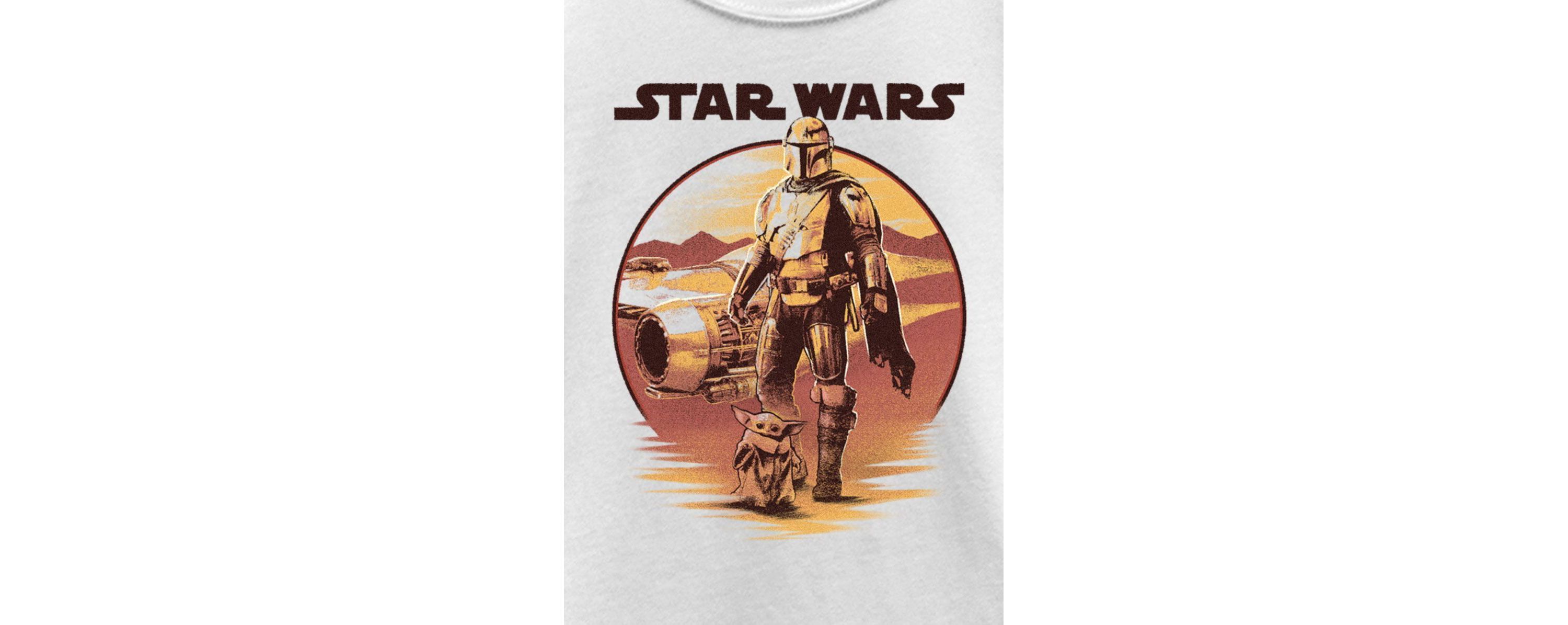 Sunset Mando Grogu Graphic T-Shirt