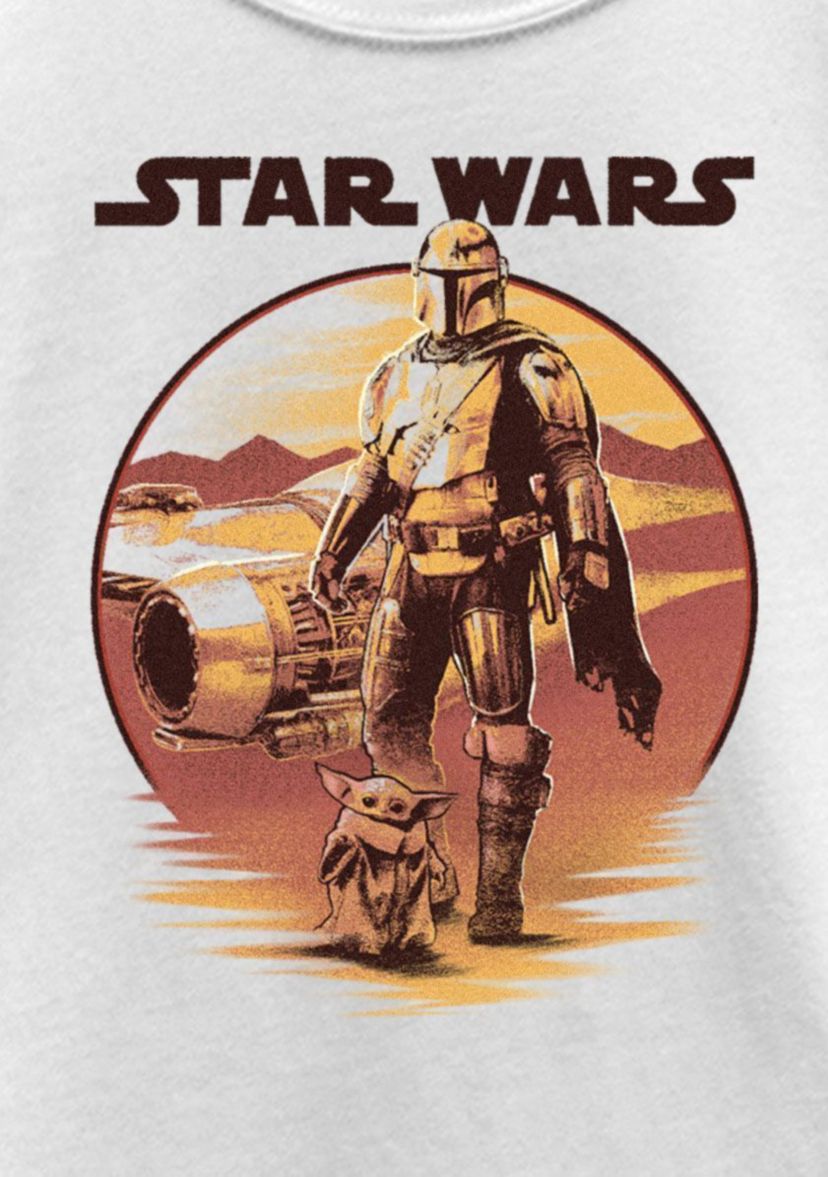 Sunset Mando Grogu Graphic T-Shirt