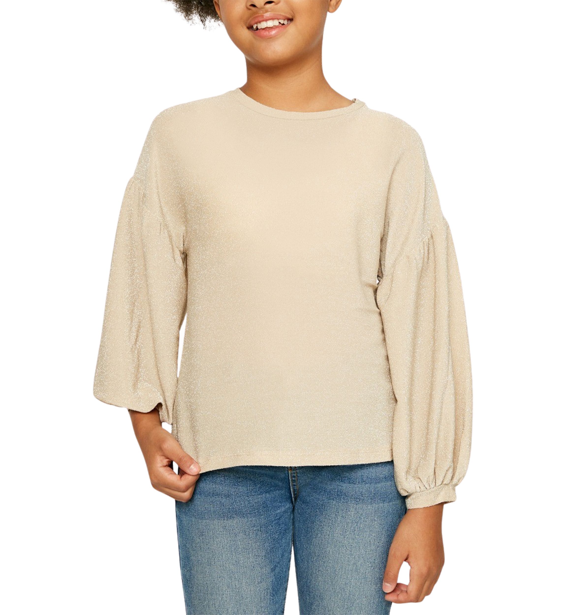 Girls 7-16 Solid Shimmer Top