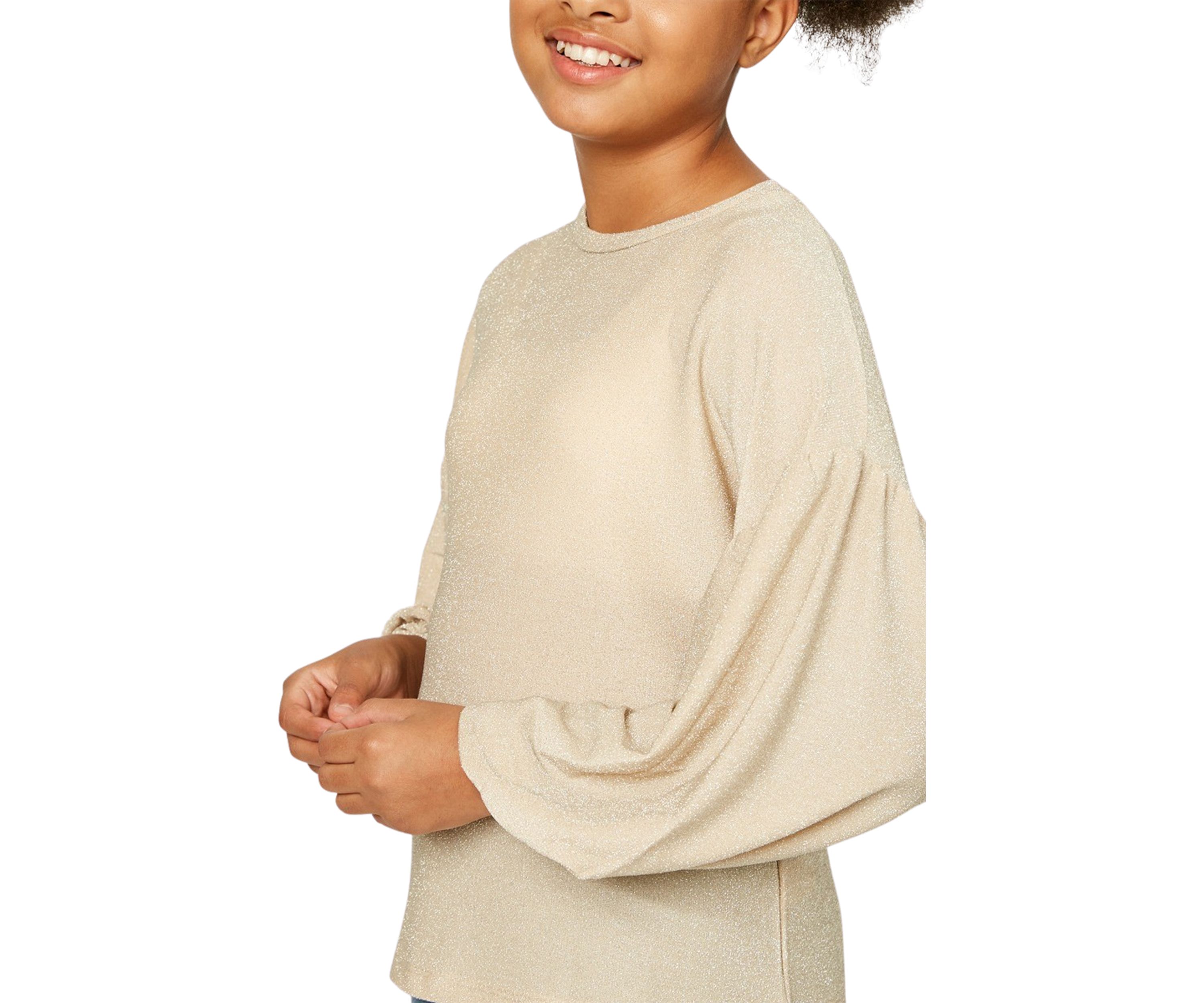 Girls 7-16 Solid Shimmer Top