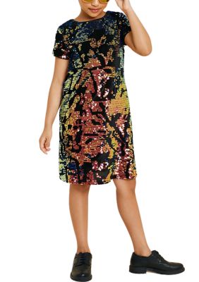 Hayden Girls 7-16 Velvet Shift Dress, Black, Large
