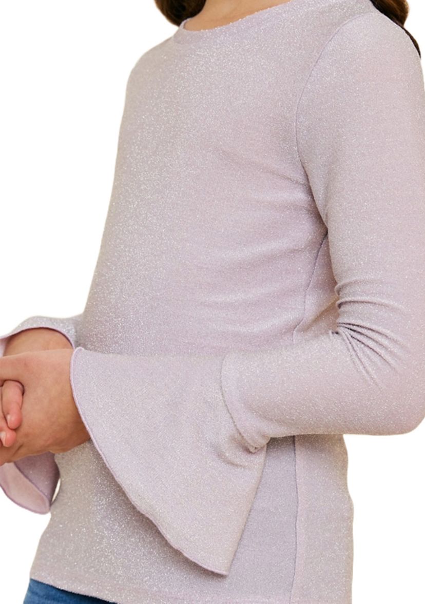 Girls 7-16 Glittery Long Sleeve Top