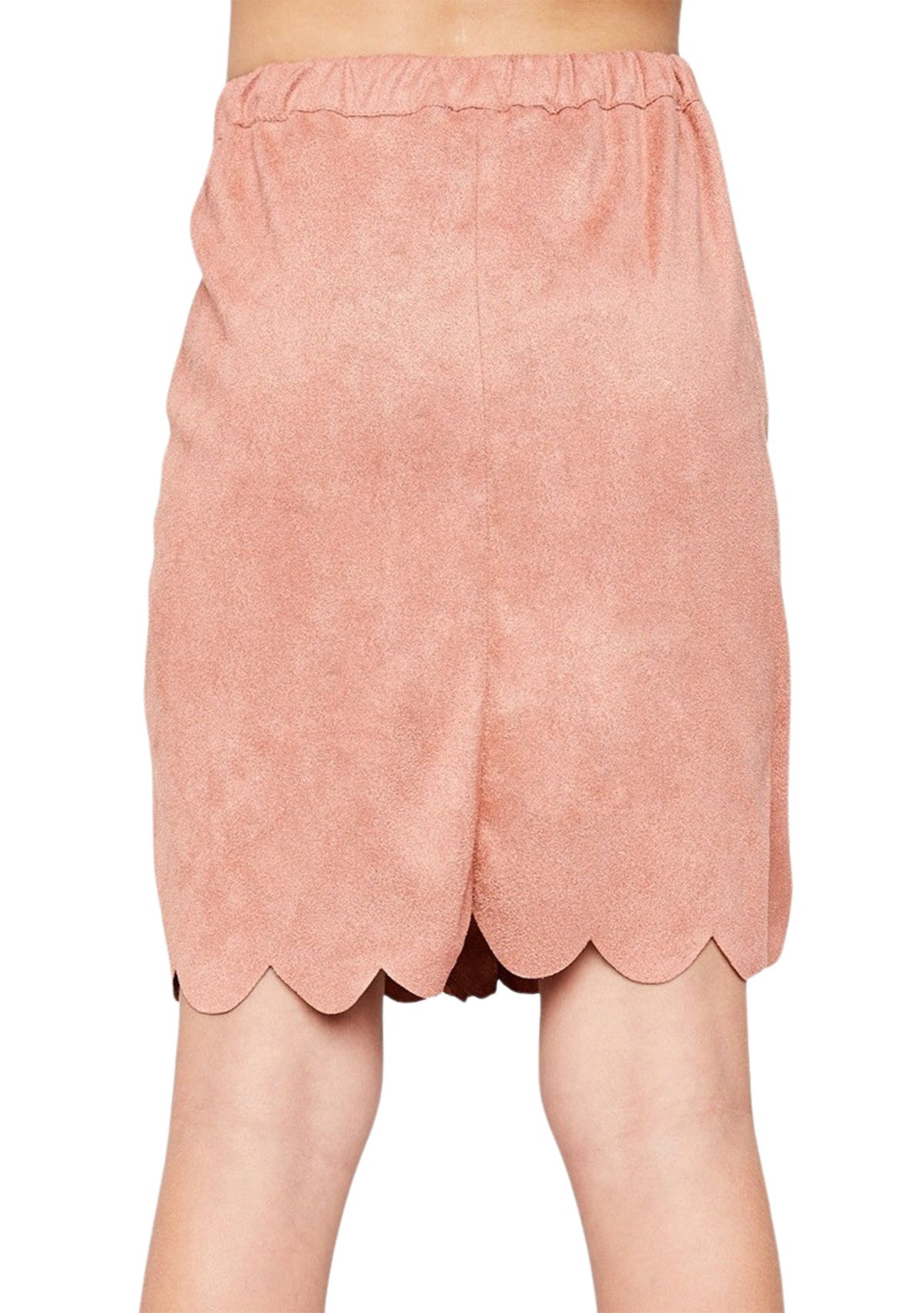 Girls 7-16 Scalloped Hem Faux Suede Skirt