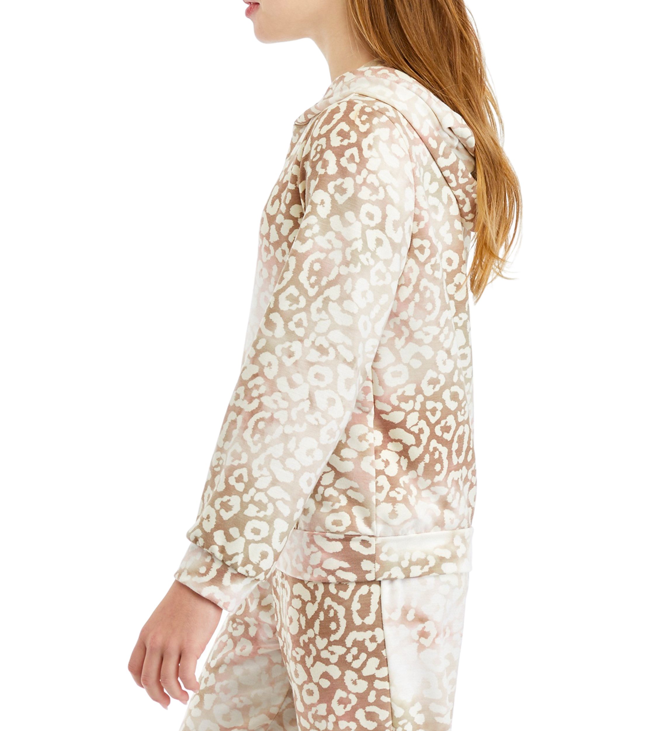 Girls 7-16 Leopard Printed Hoodie