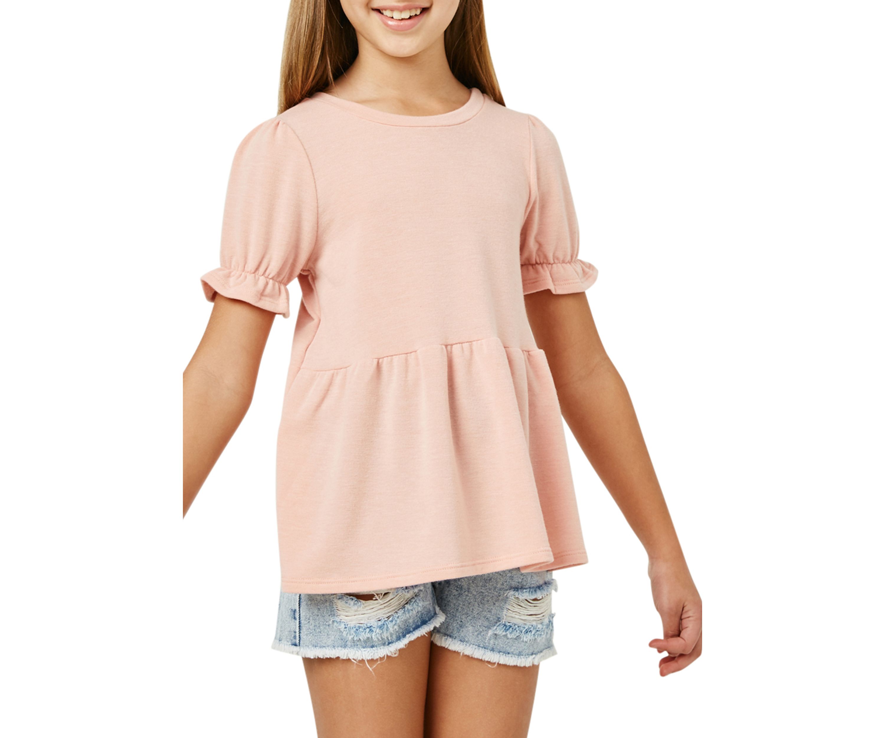 Girls 7-16 Criss Cross Back Knit Top