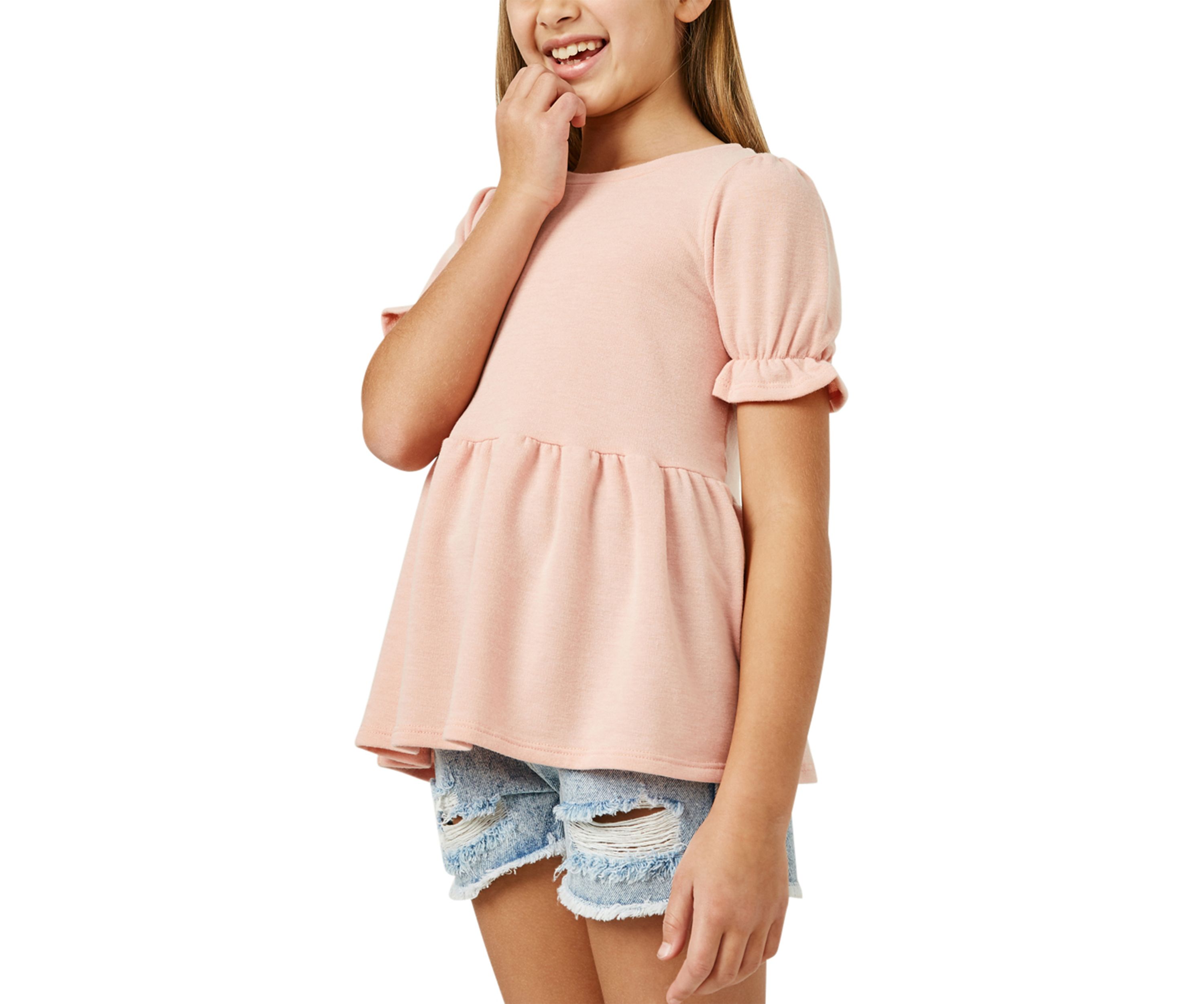 Girls 7-16 Criss Cross Back Knit Top