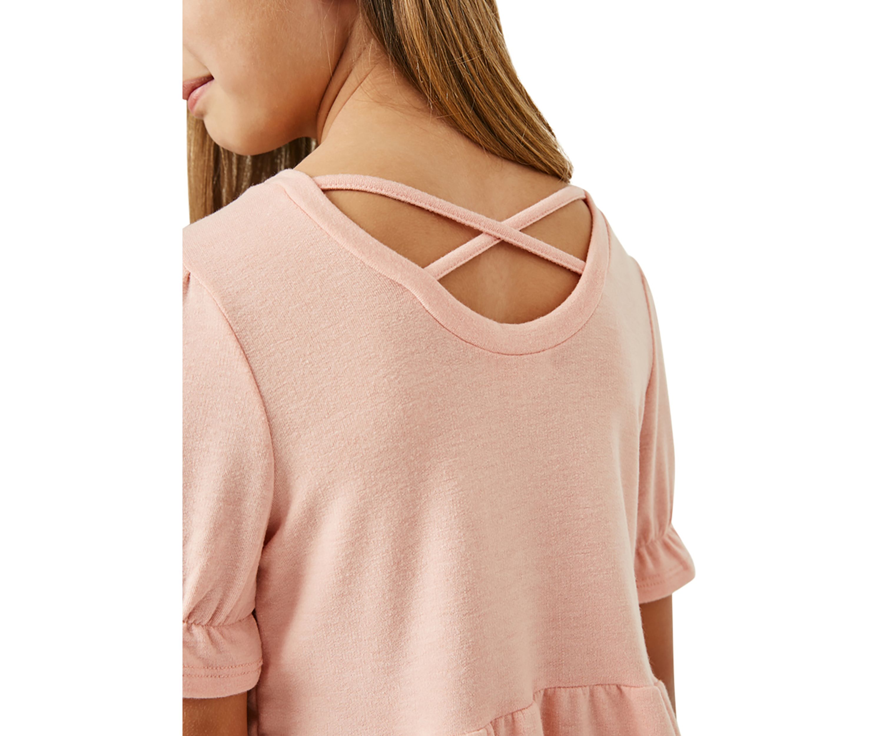 Girls 7-16 Criss Cross Back Knit Top