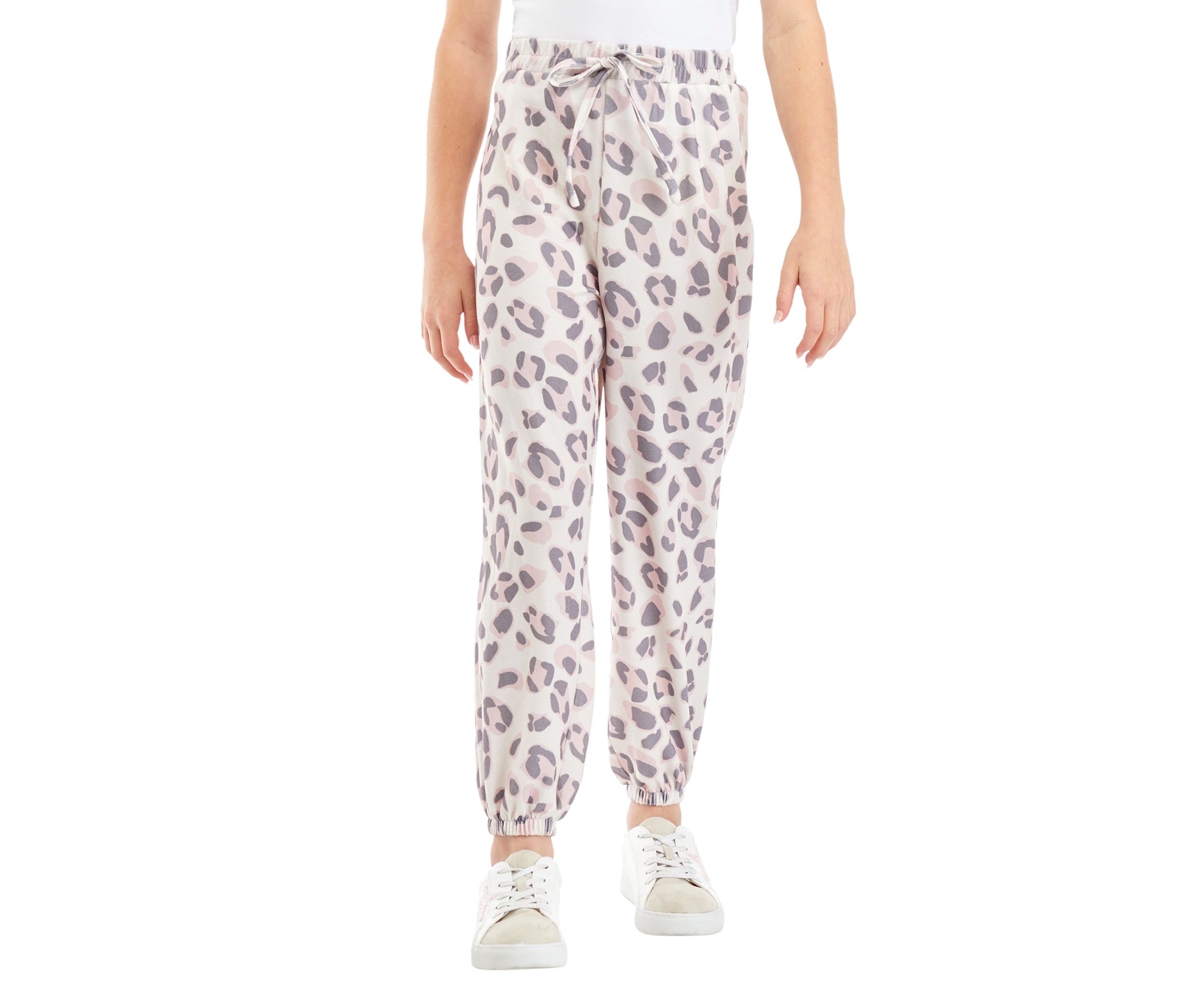 Girls 7-16 Leopard Printed Joggers