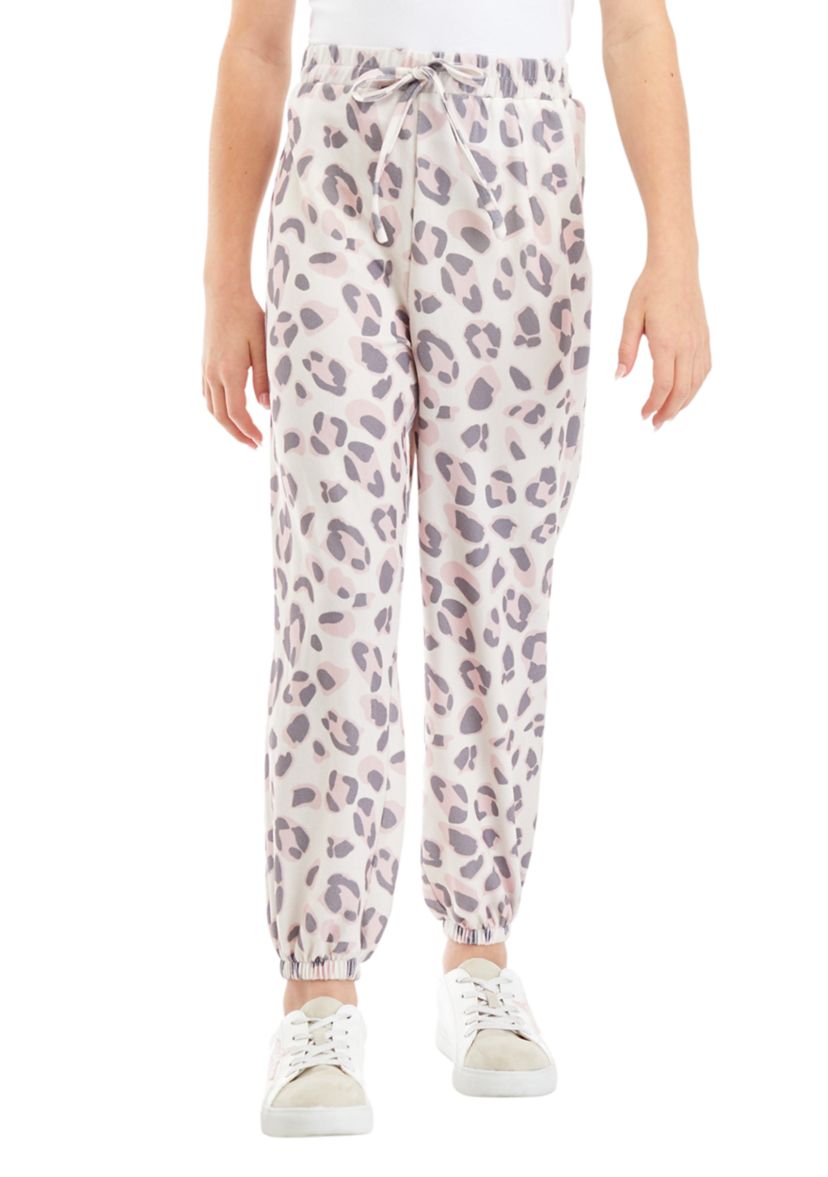 Girls 7-16 Leopard Printed Joggers