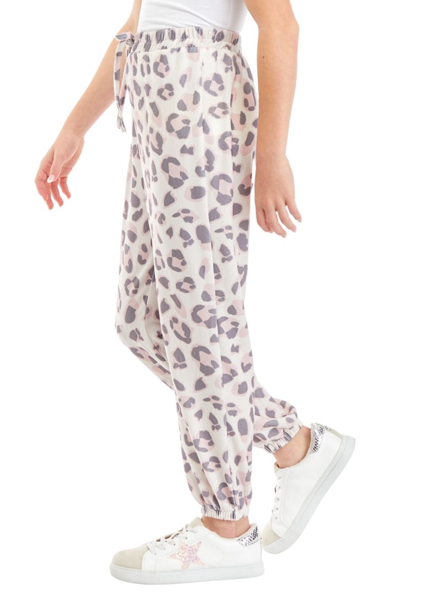 Girls 7-16 Leopard Printed Joggers