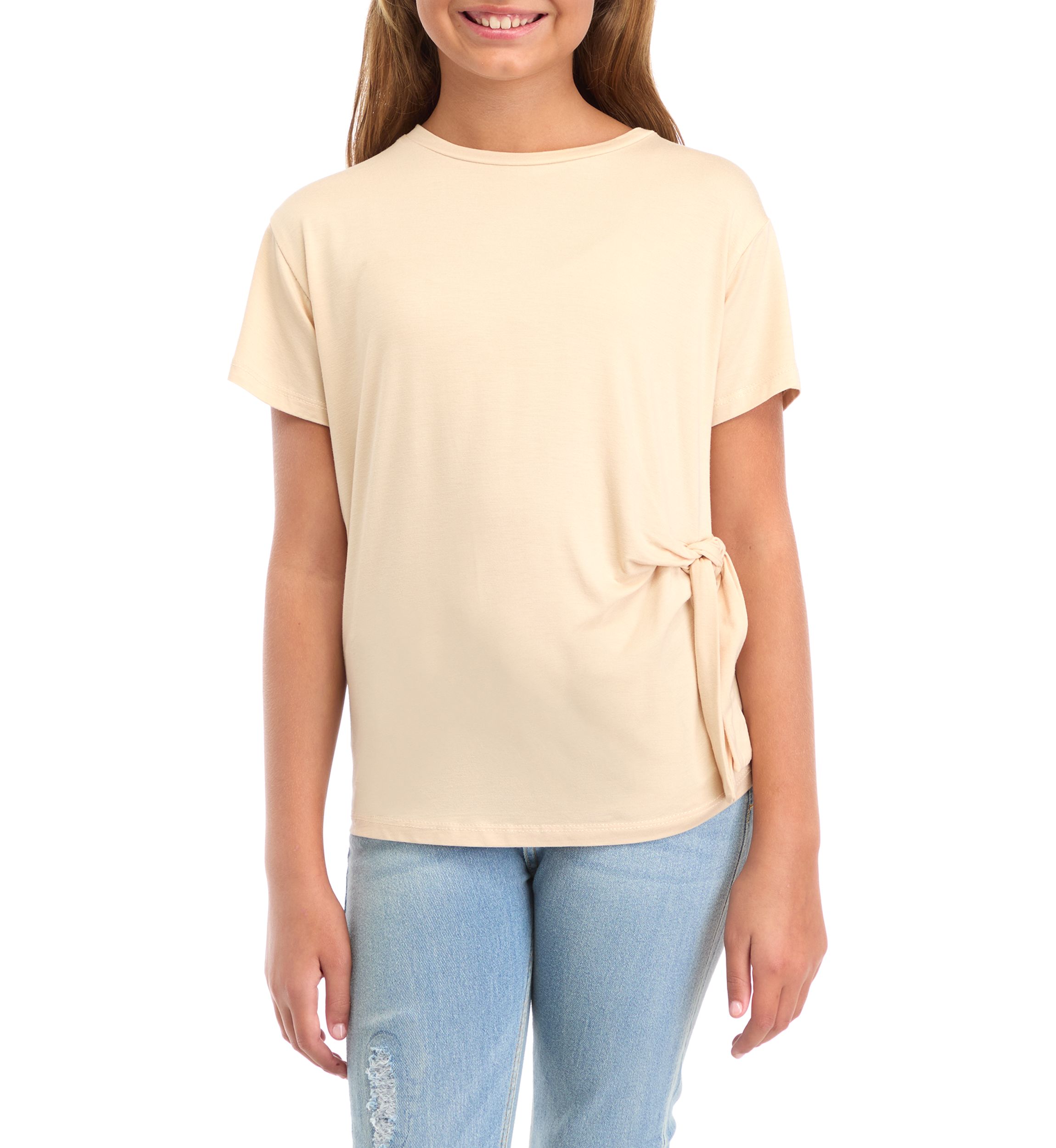 Girls 7-16 Side Ribbon Tie T-Shirt