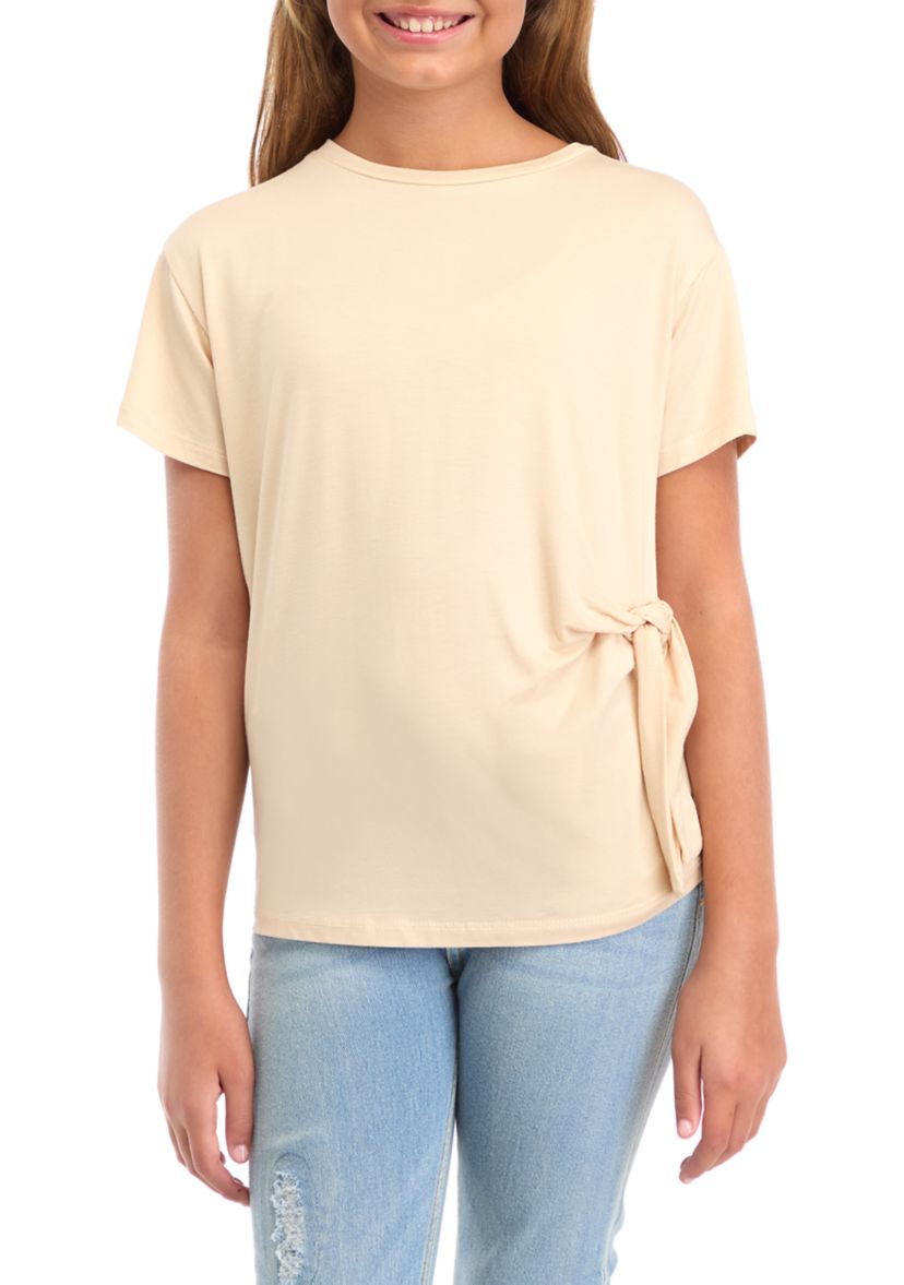 Girls 7-16 Side Ribbon Tie T-Shirt