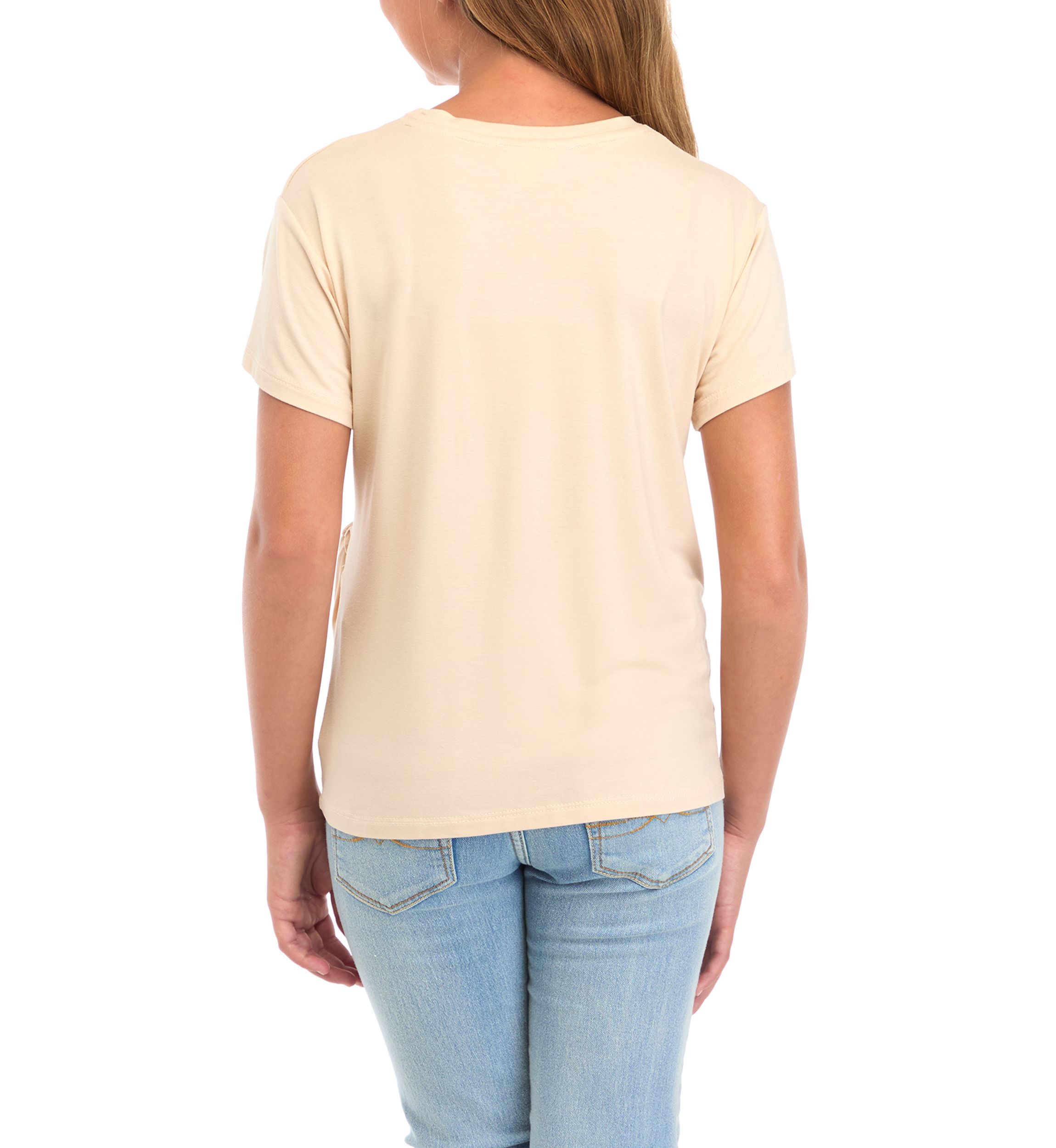 Girls 7-16 Side Ribbon Tie T-Shirt