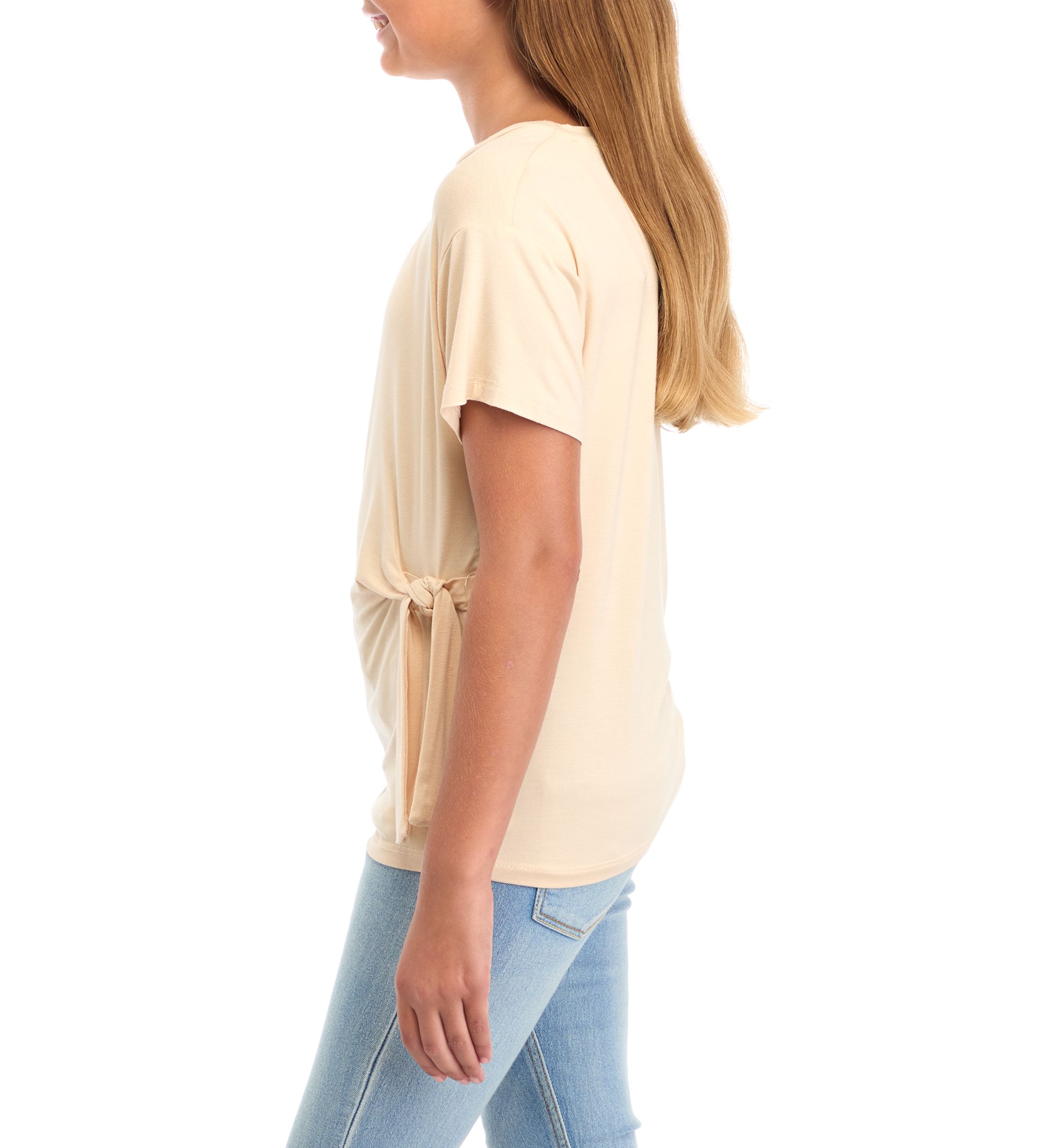 Girls 7-16 Side Ribbon Tie T-Shirt