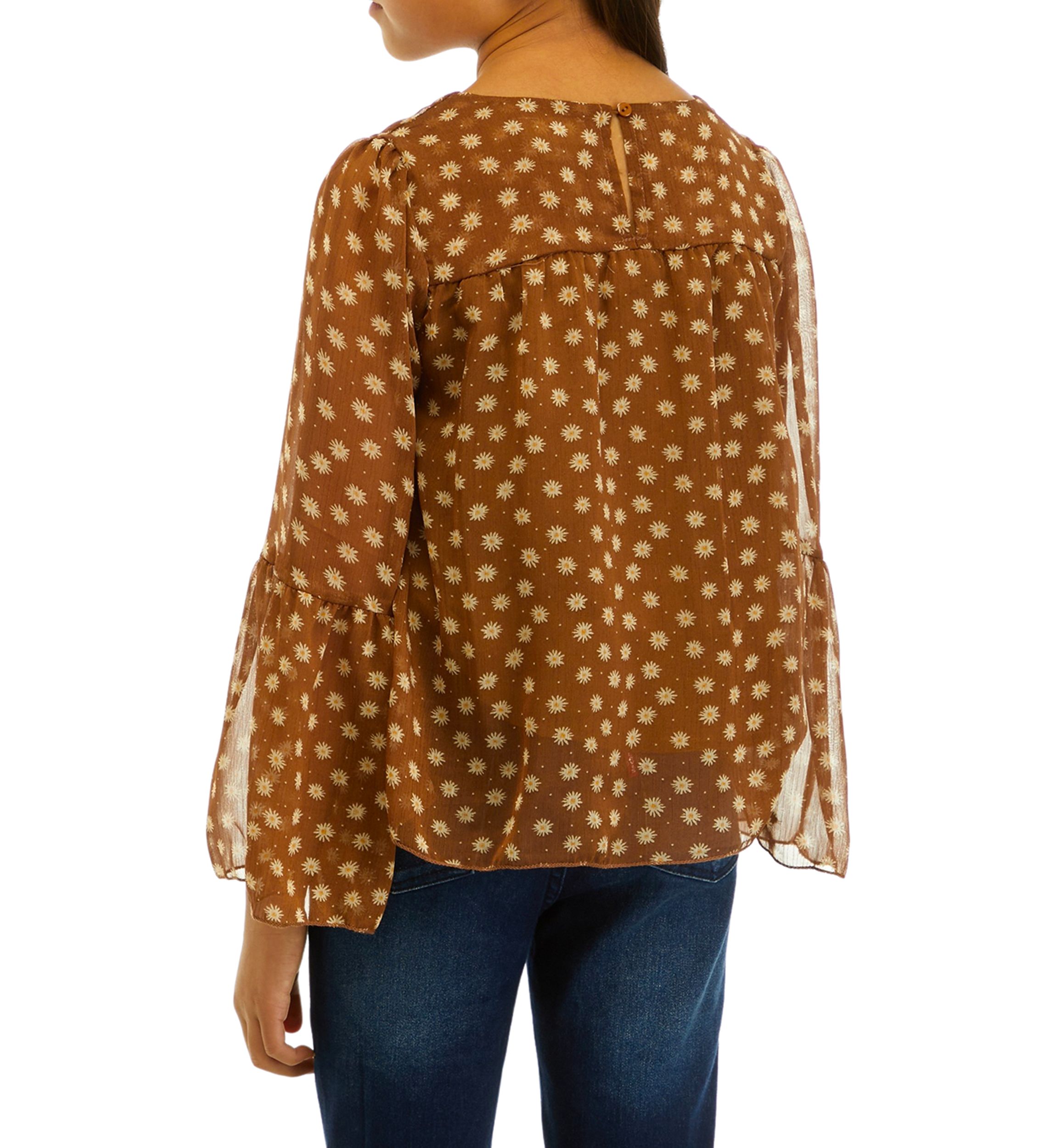 Girls 7-16 Daisy Printed Top