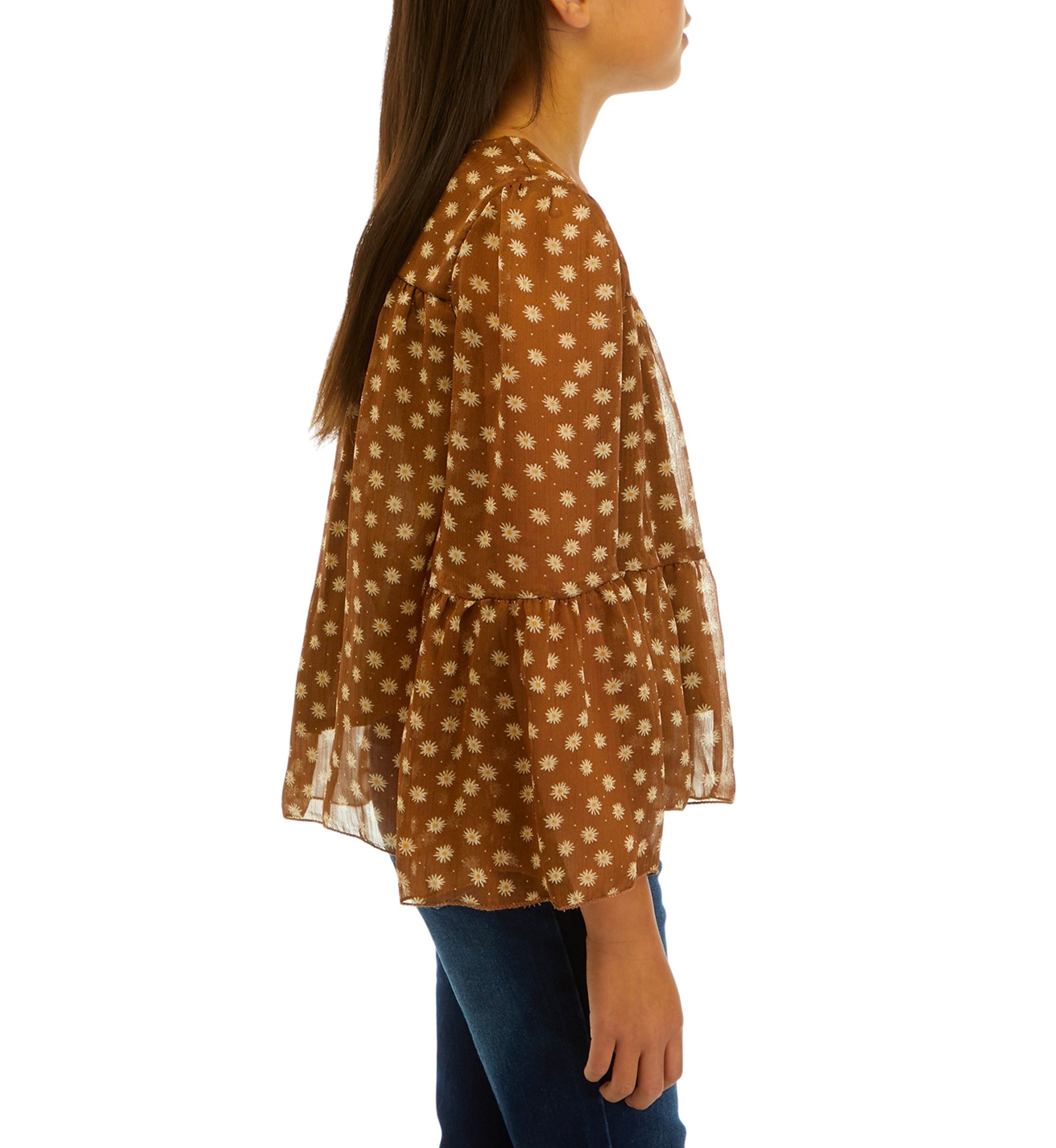 Girls 7-16 Daisy Printed Top